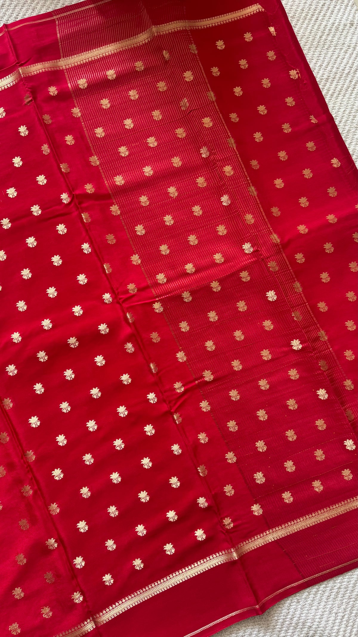 MYSORE CREPE SAREE SUV5858-RED