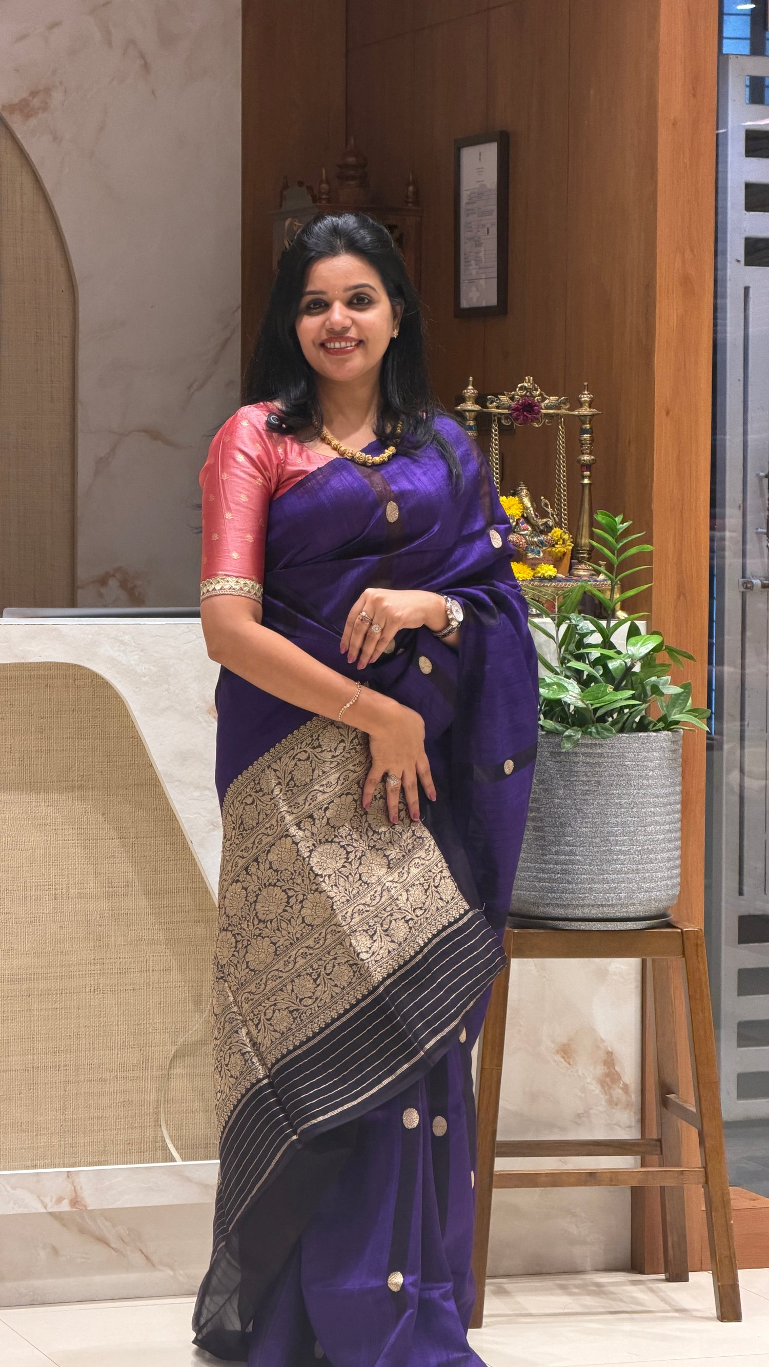 SUV3075-PURPLE PURE DUPION SILK