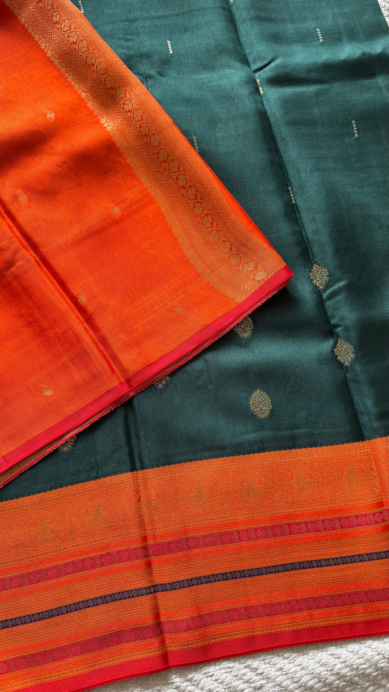 KANCHI CRAPE SUV5606-BOTTLEGREEN