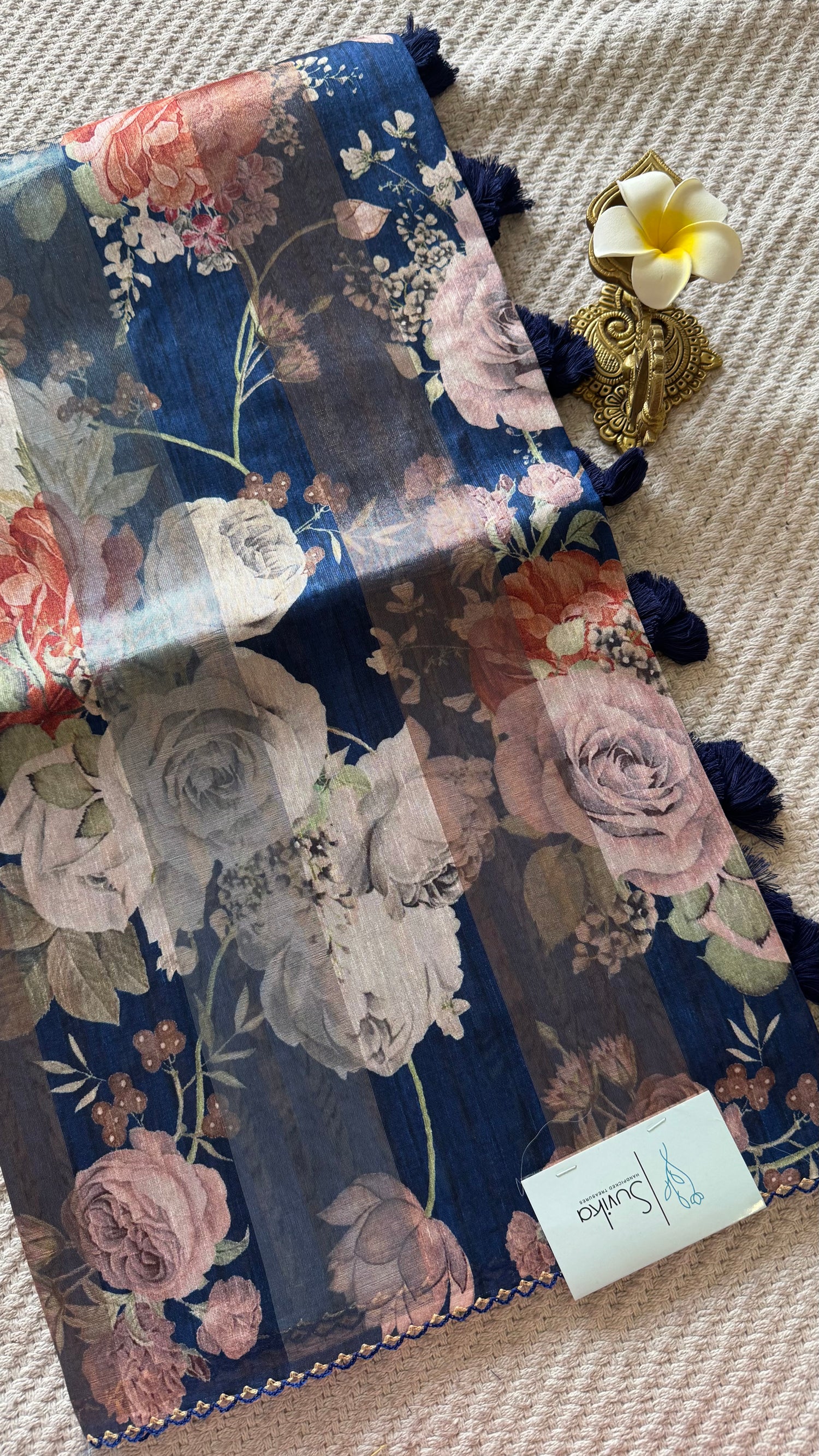 ORGANZA SAREE SUV5513-SAPHIREBLUE