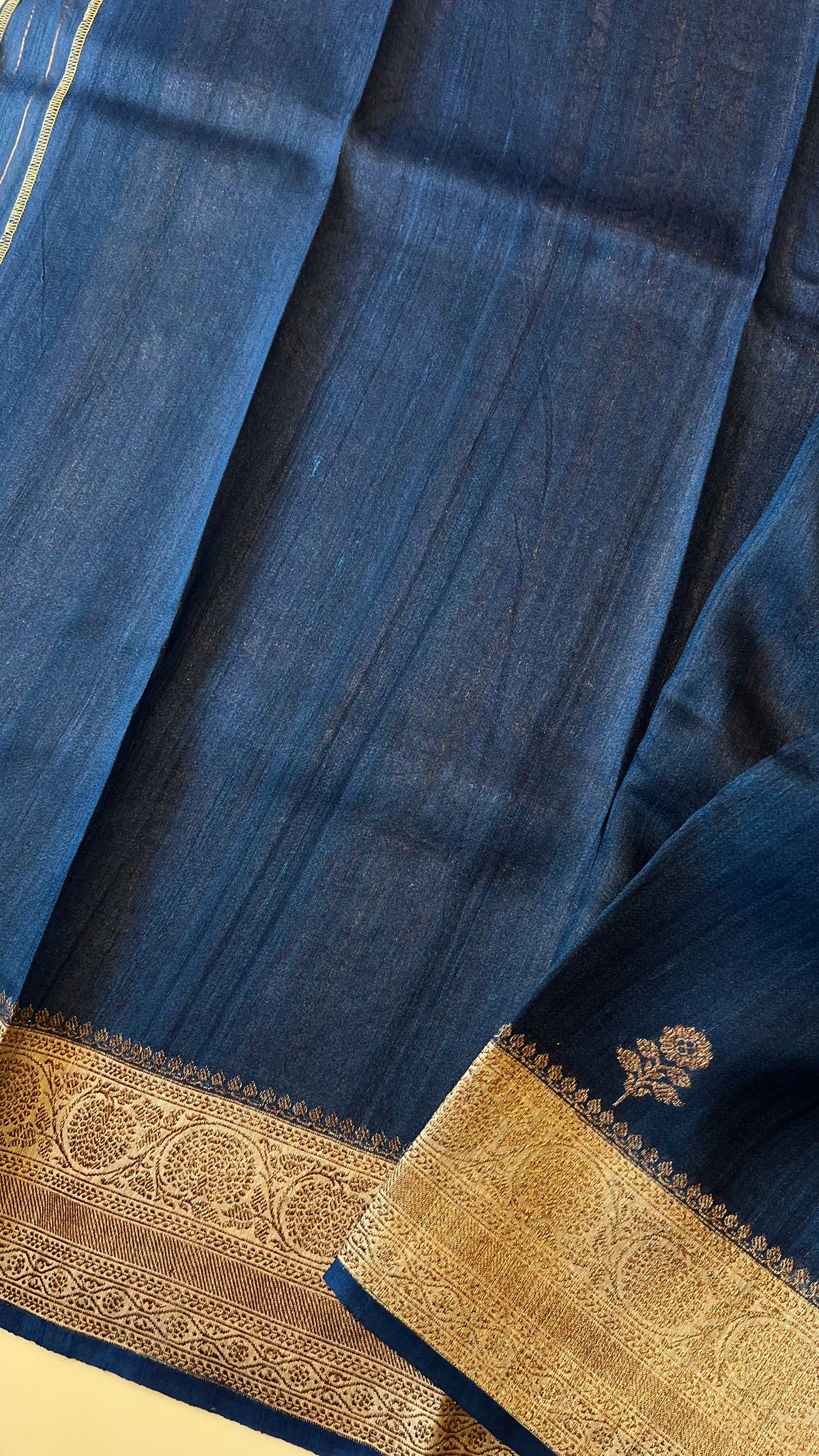 PURE TUSSER SILK SAREE PSJV345-BLUE