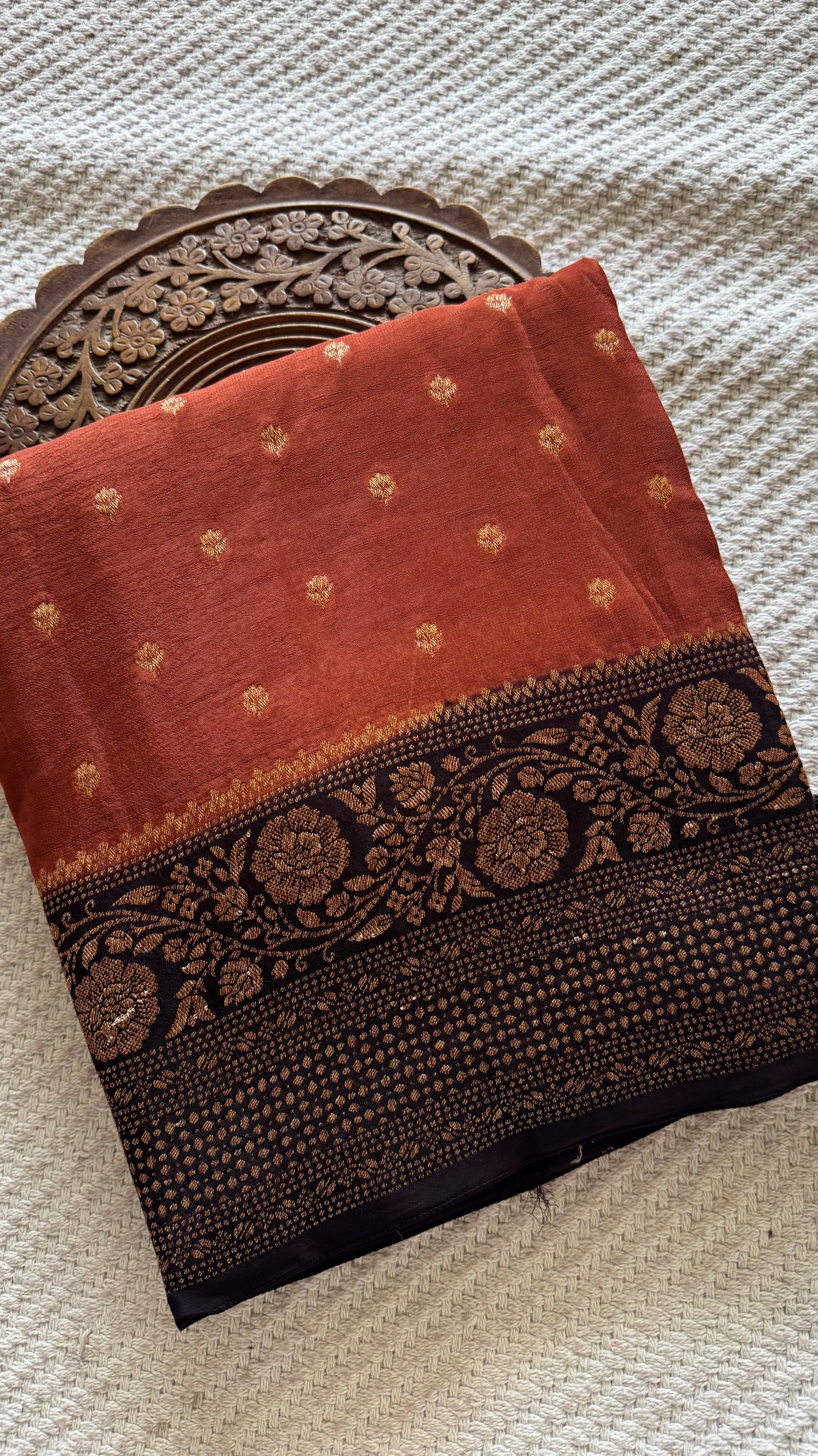 SUV4845-RUST WITH COFFEEBROWN