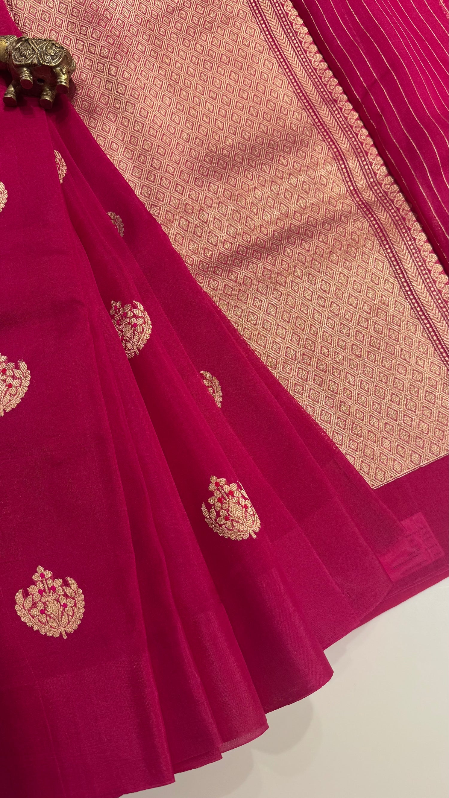 PURE KORA ORGANZA SILK SAREE PSBS204-PINK