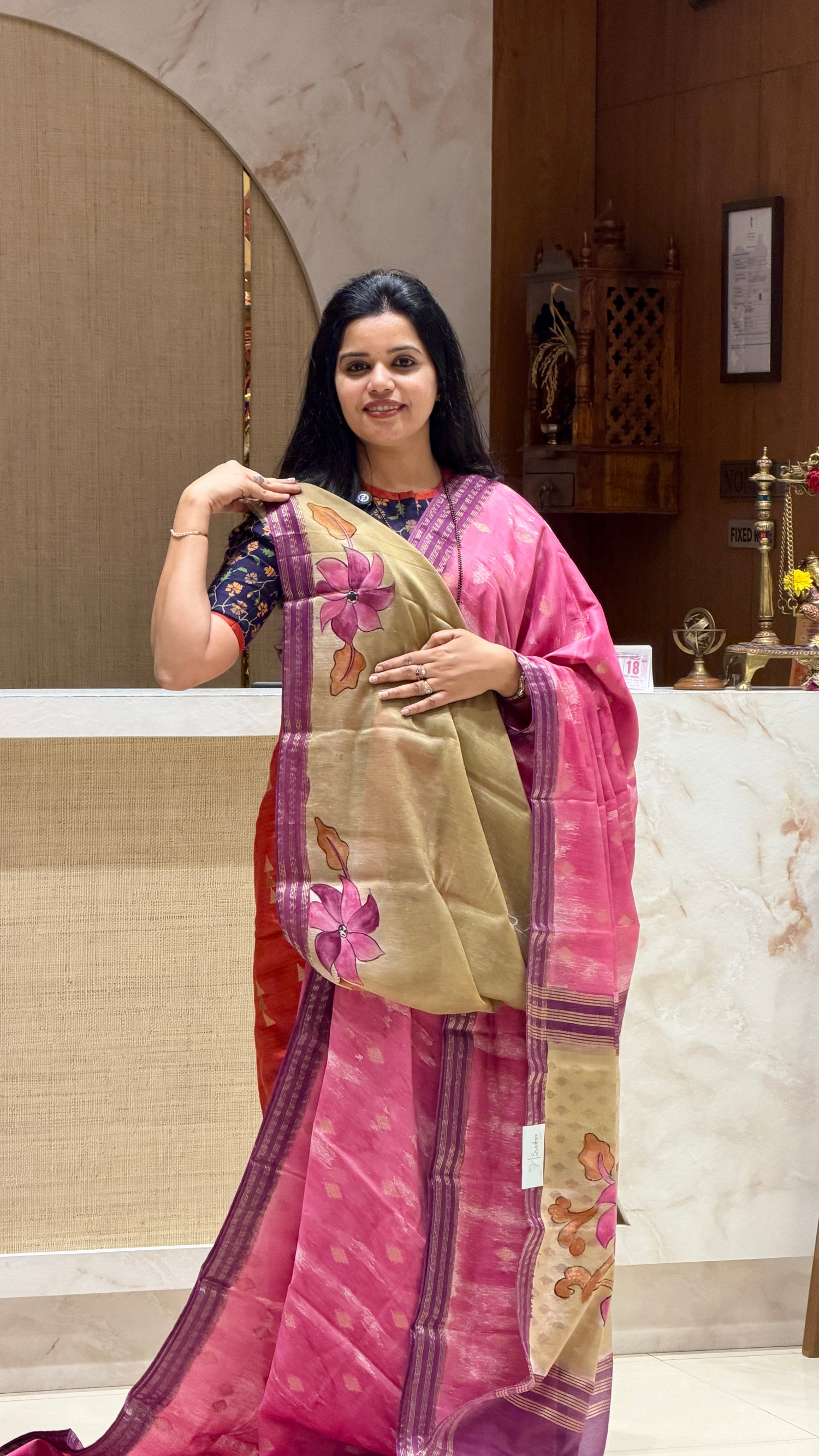 SUV4019-CHICKU WITH MAGENTA