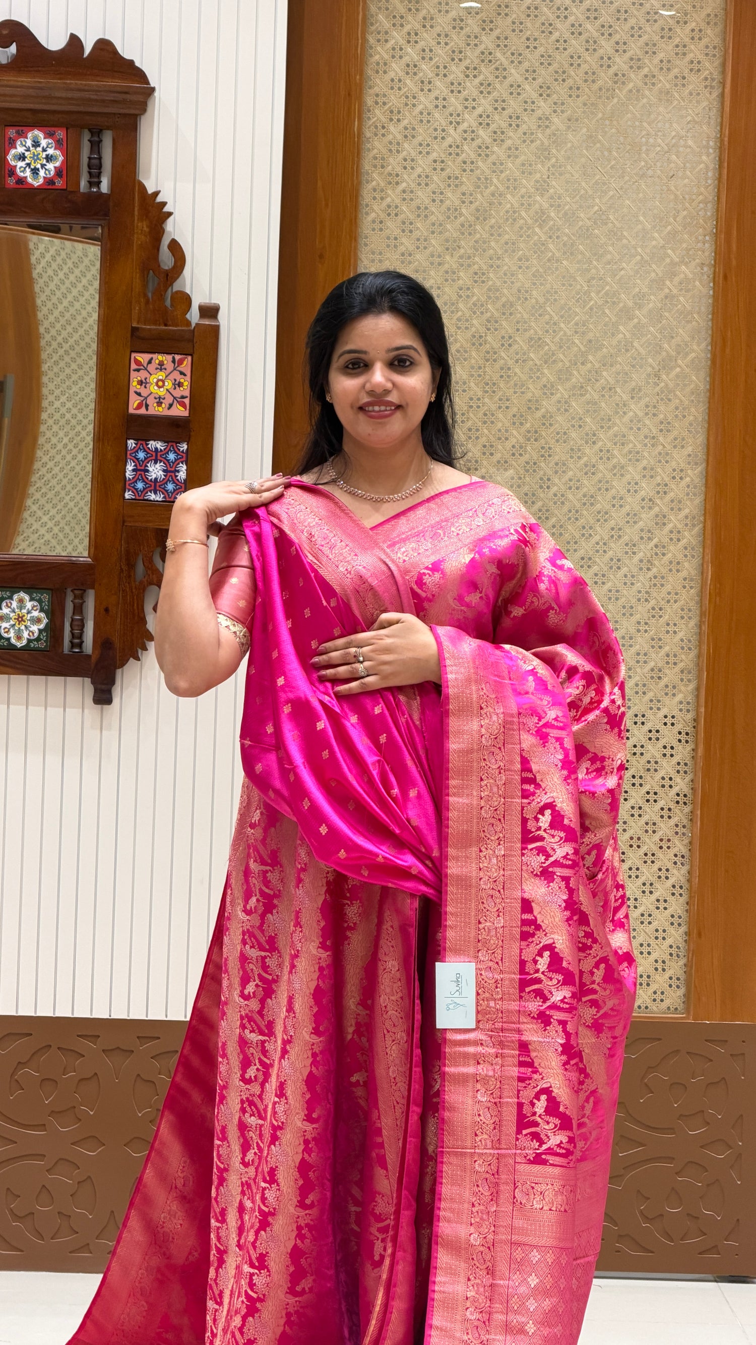 SUV4287-PINK Satin Kathans