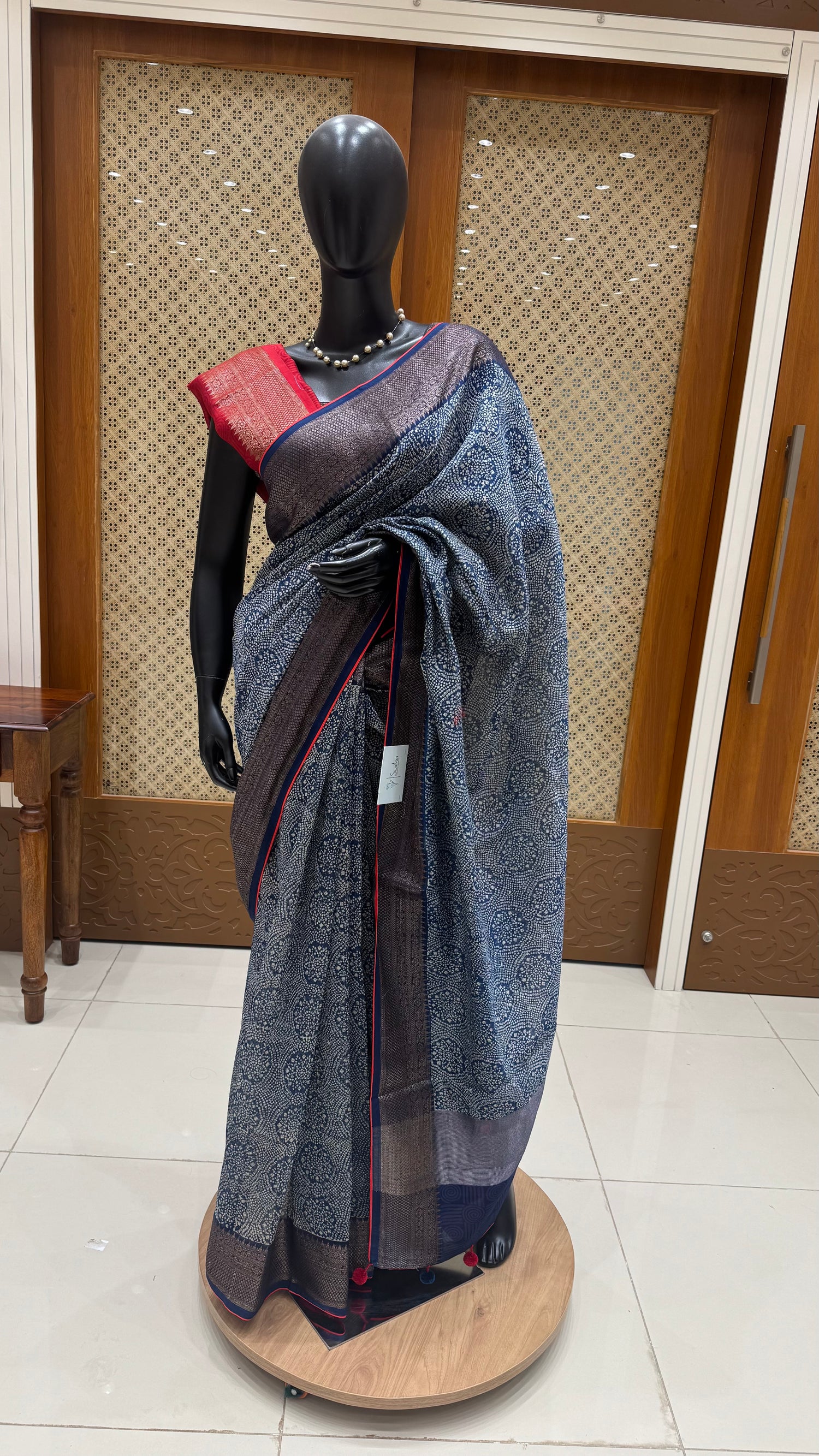 PURE CHANDERI SILK COTTON SUV5189-BLUE