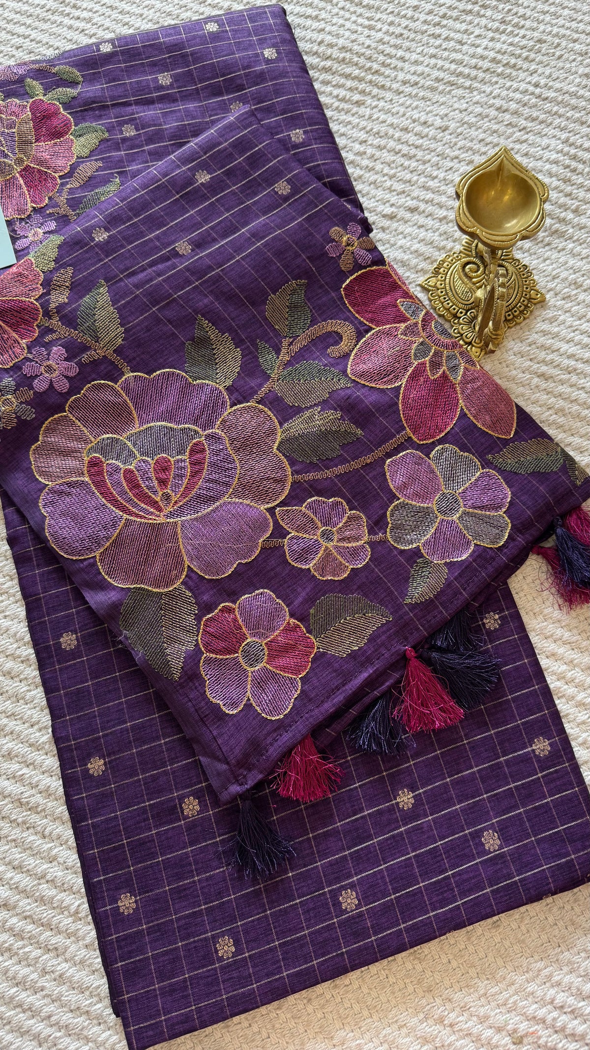 TUSSER SILK SUV5161-PURPLE