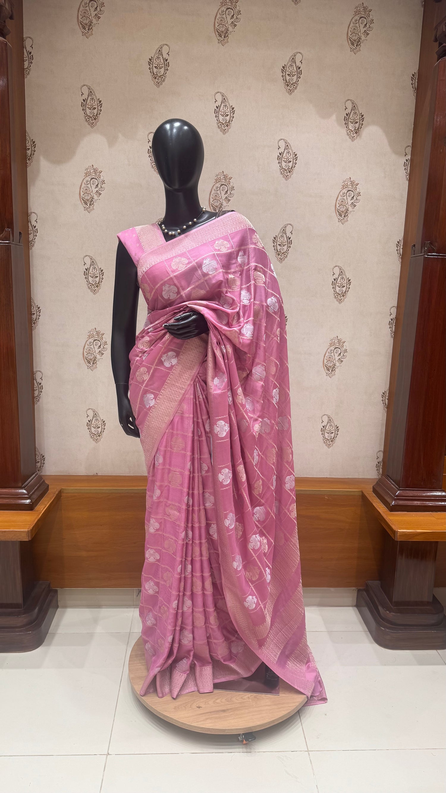 GEORGETTE SAREE SUV5394-ONIONPINK