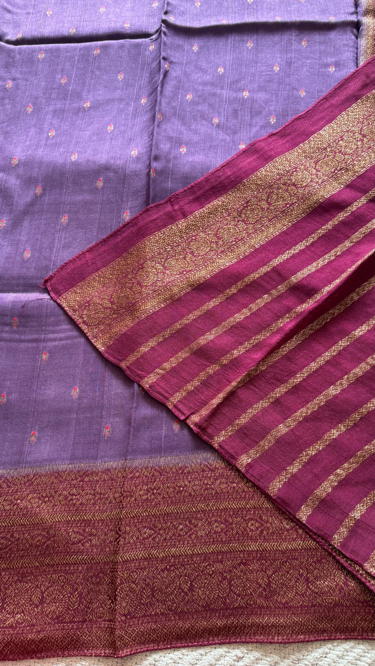 CREPE SILK SUV5679-LAVENDER WITH WINE
