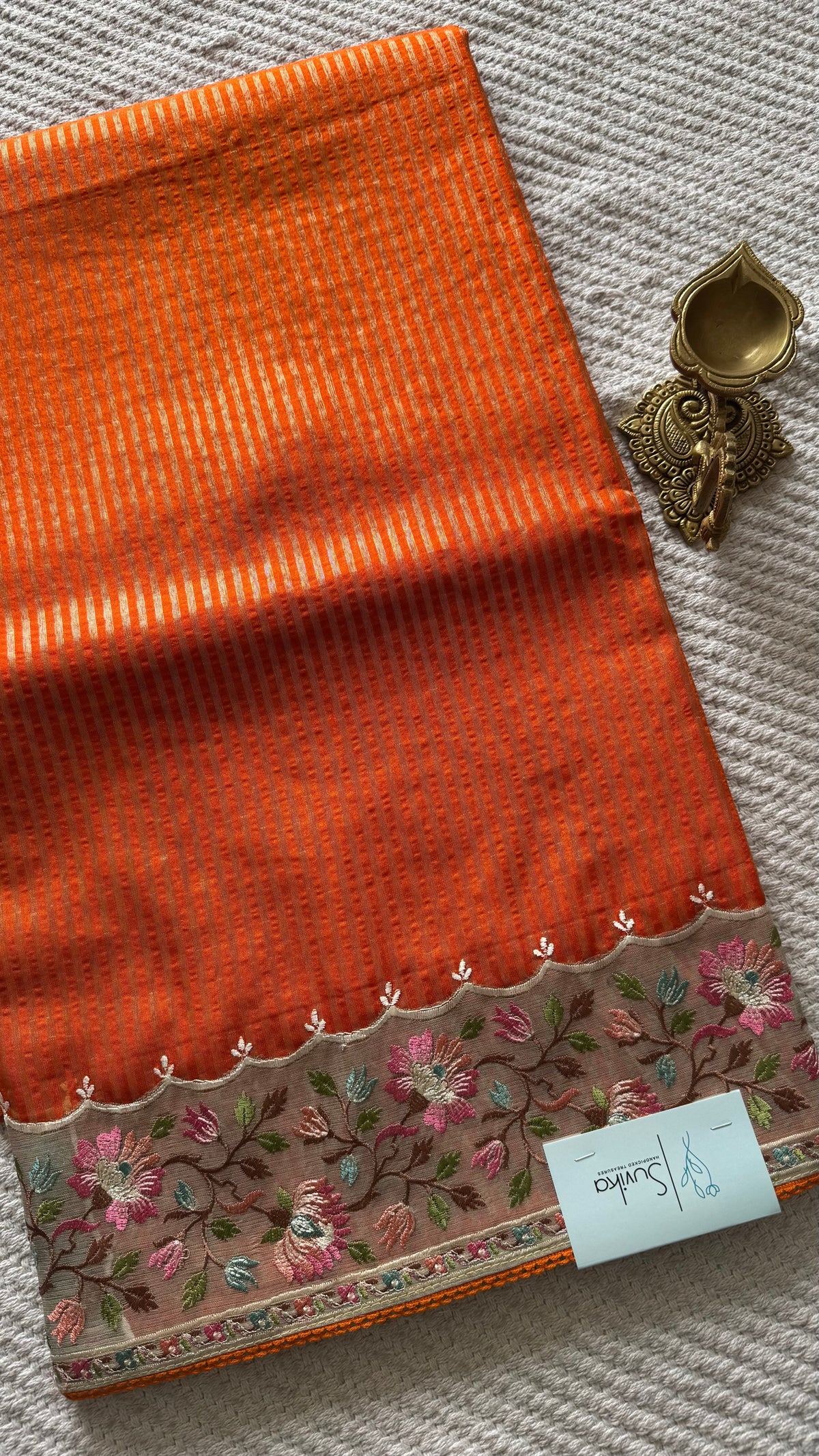 TISSUE SAREE SUV5639-ORANGE