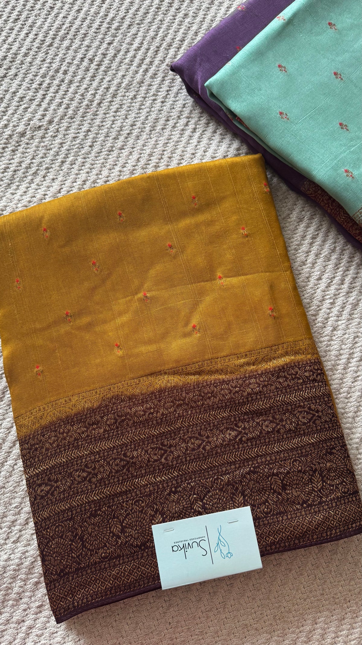 CREPE SILK SUV5679-MUSTARD WITH WINE