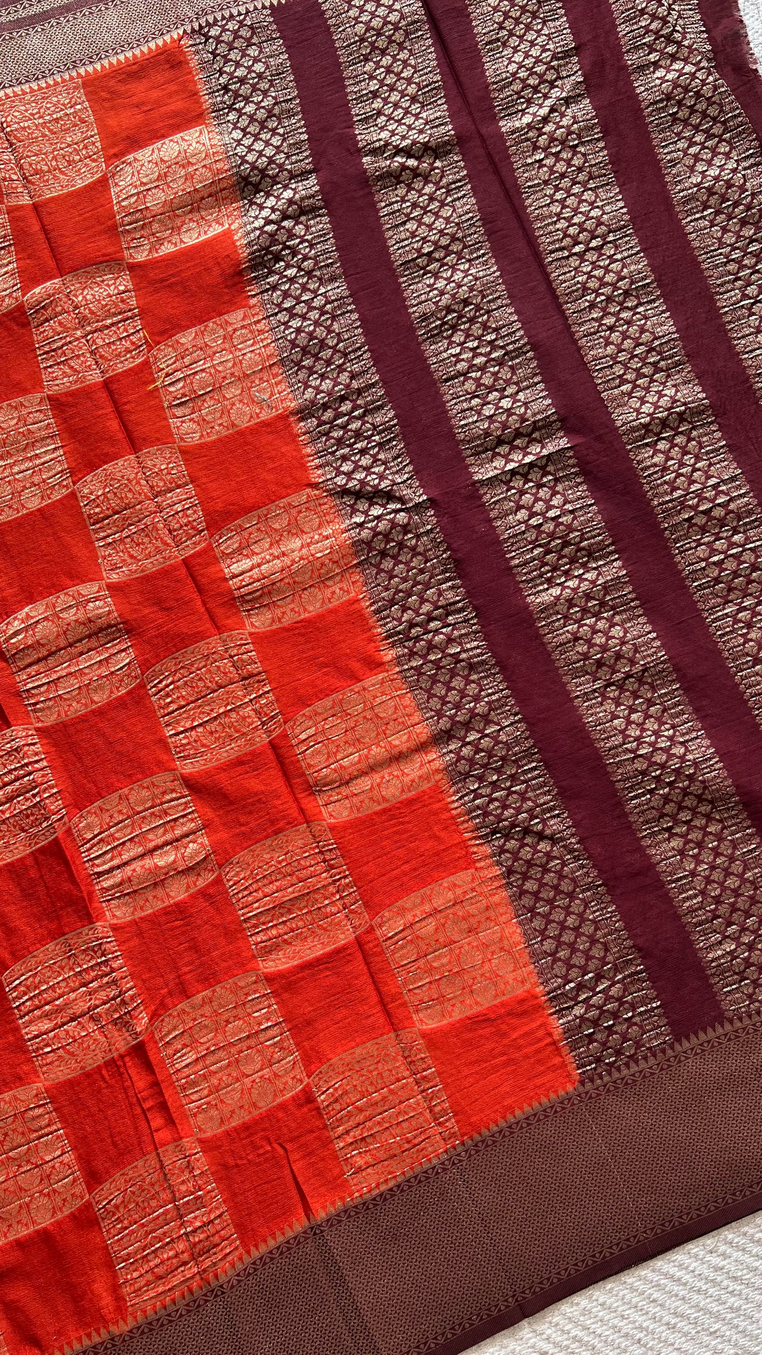 SUV4103-ORANGE WITH COFFEEBROWN