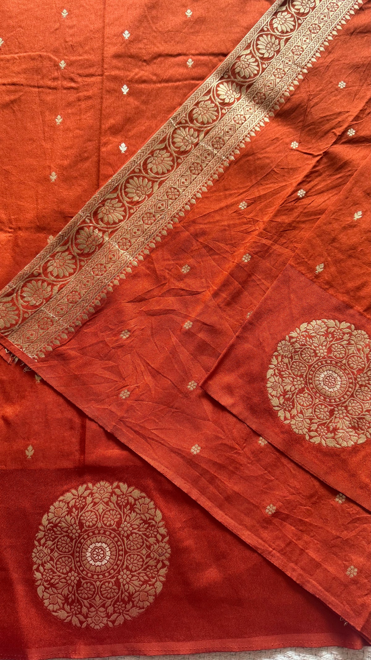 CREPE SILK SAREE SUV5837-RUST