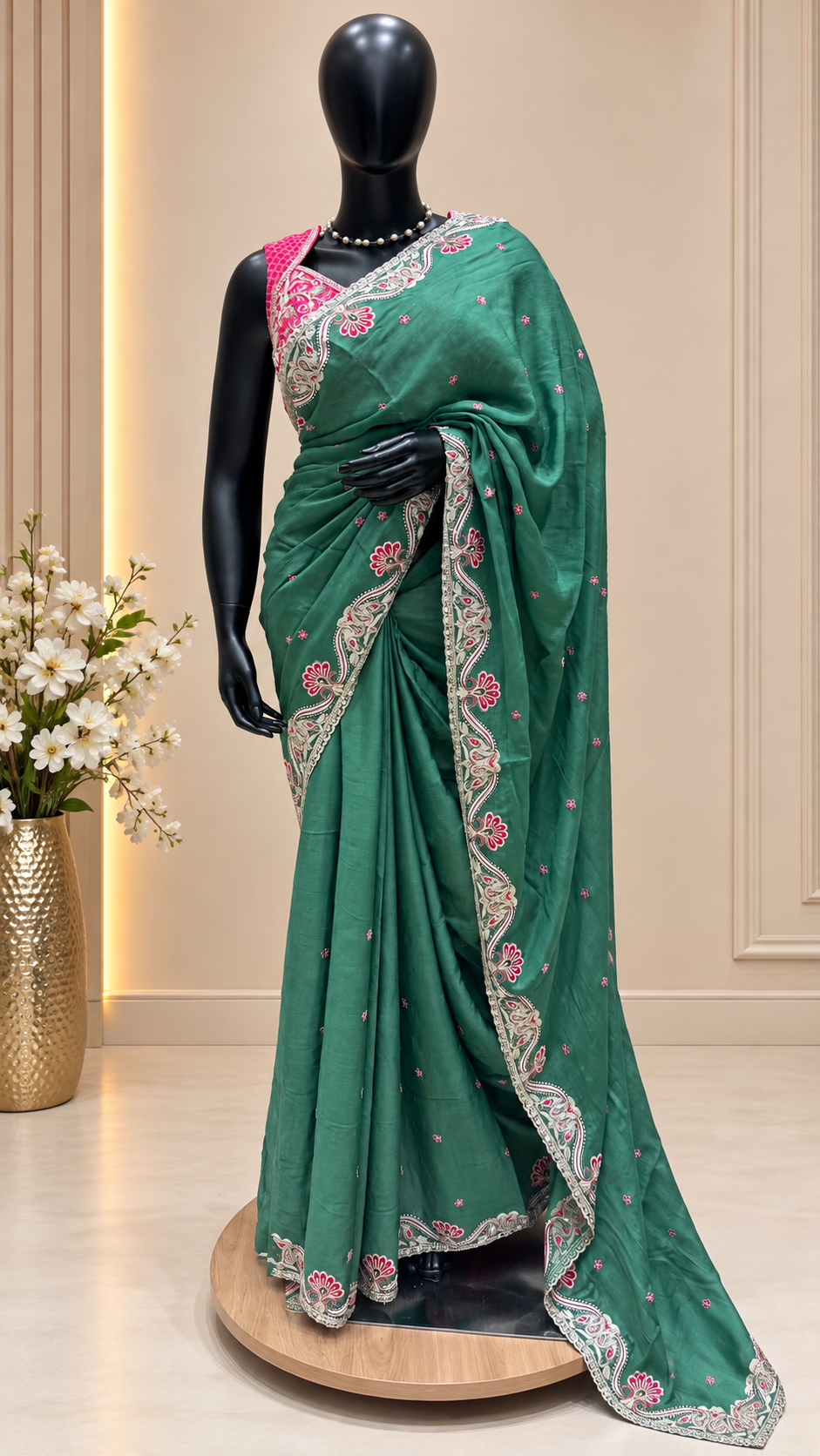 SUV4684-GREEN WITH PINK