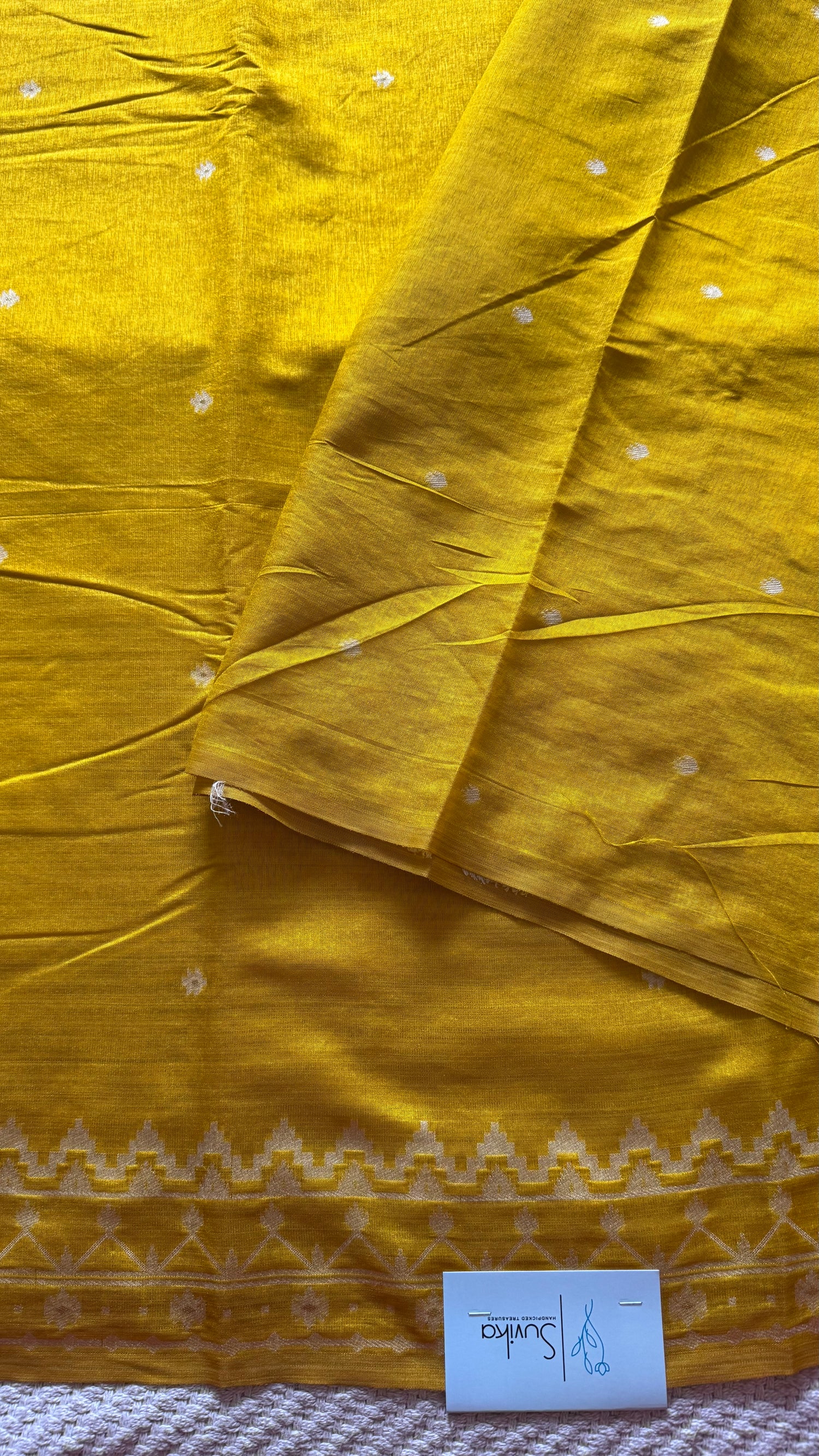 TUSSER SILK SUV5671-MUSTARD