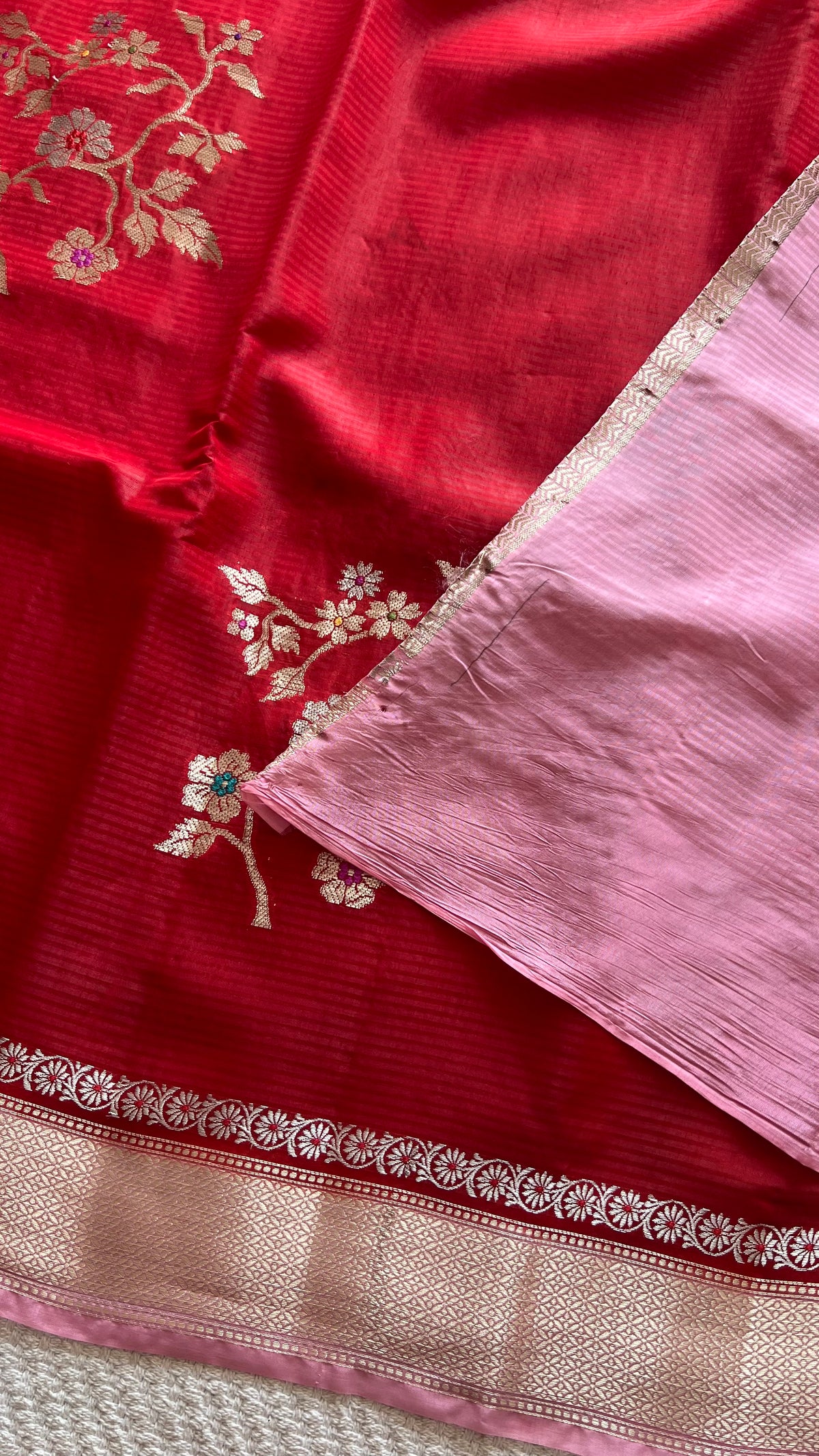 SUV4152-RED WITH BABYPINK