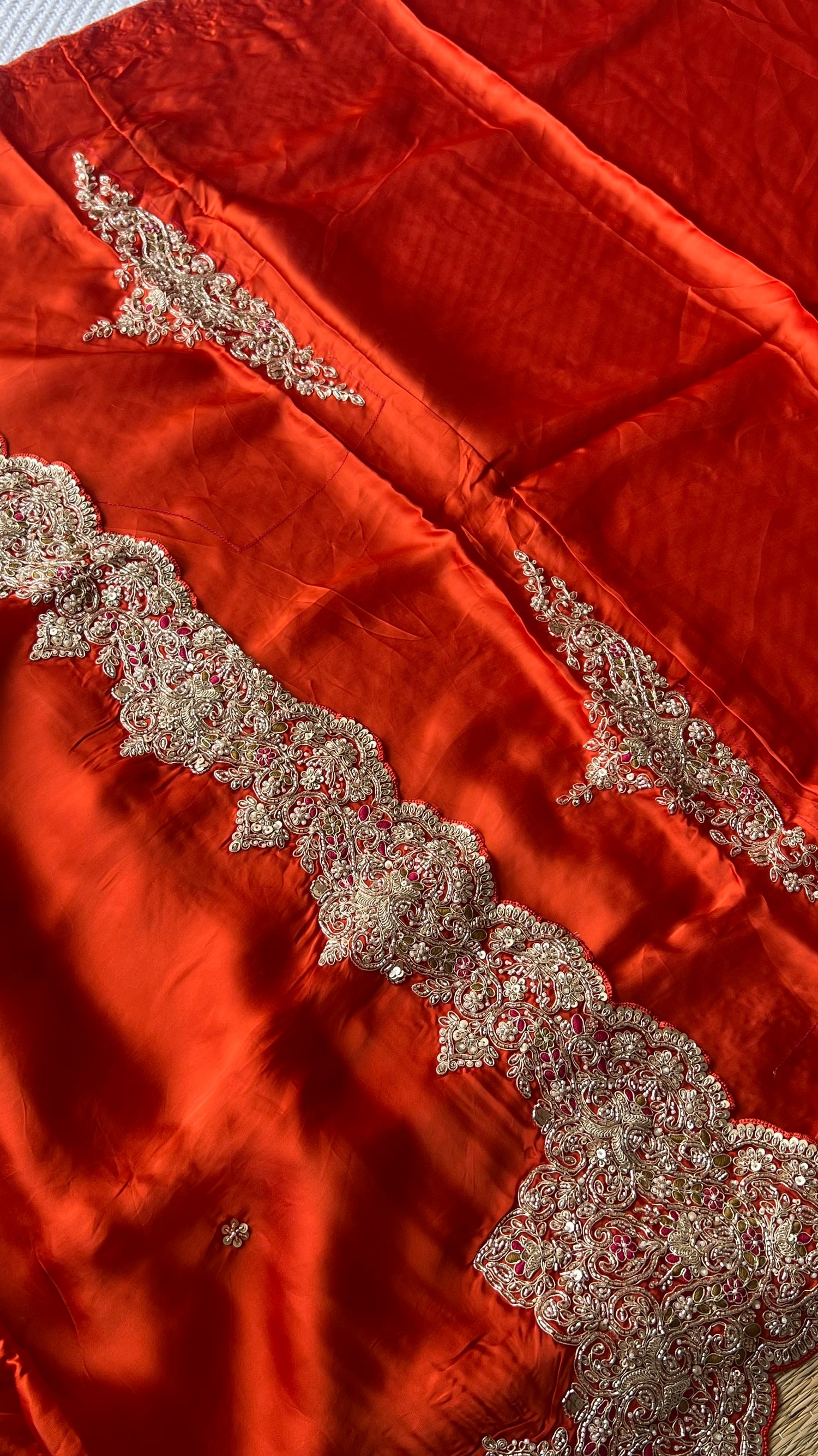 SUV4619-ORANGE (cocktail saree)
