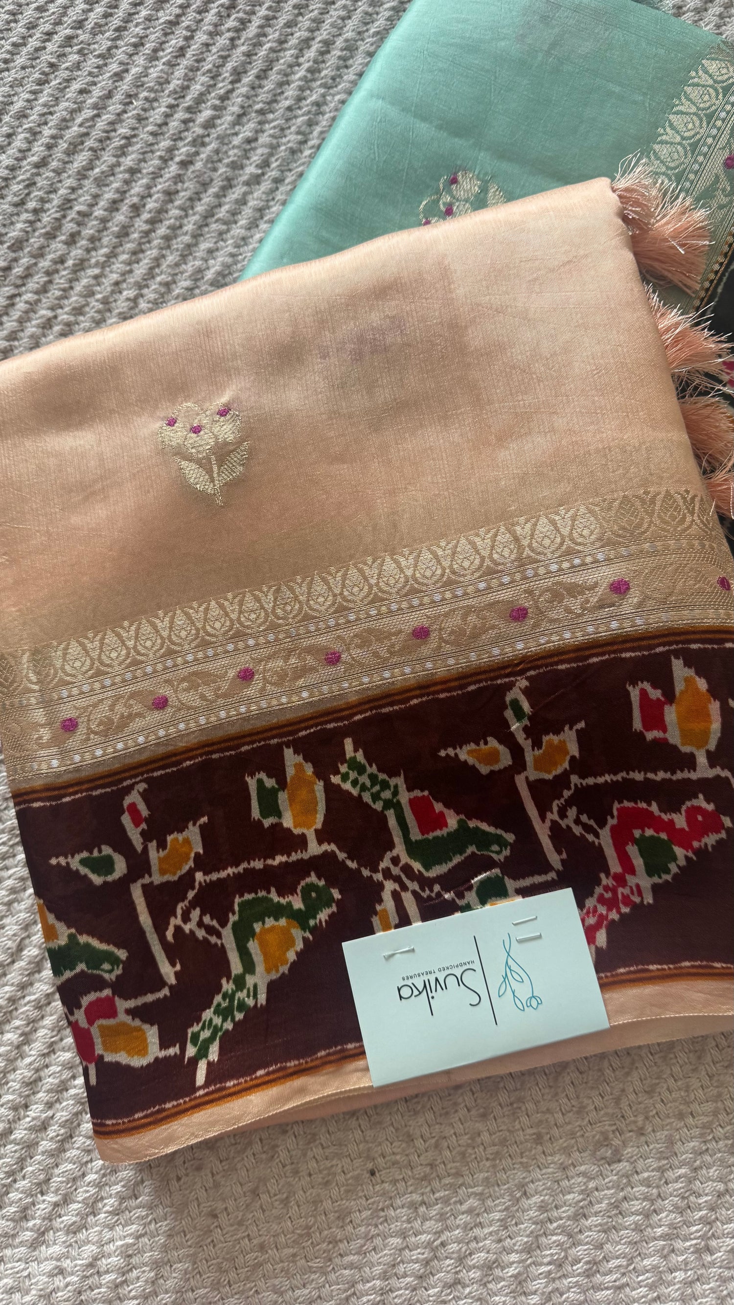 SEMI MANGO SILK SAREE SUV5585-PEACH