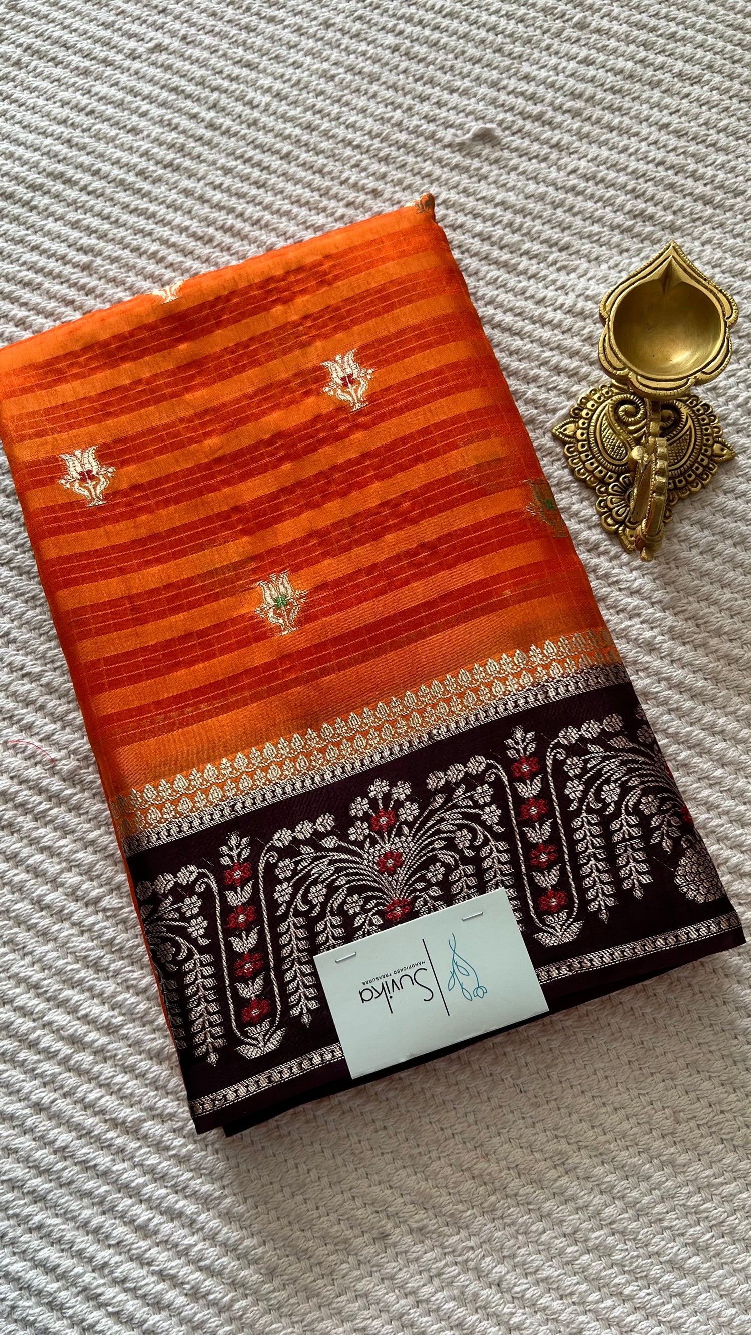 SUV4145-ORANGE WITH COFFEEBROWN