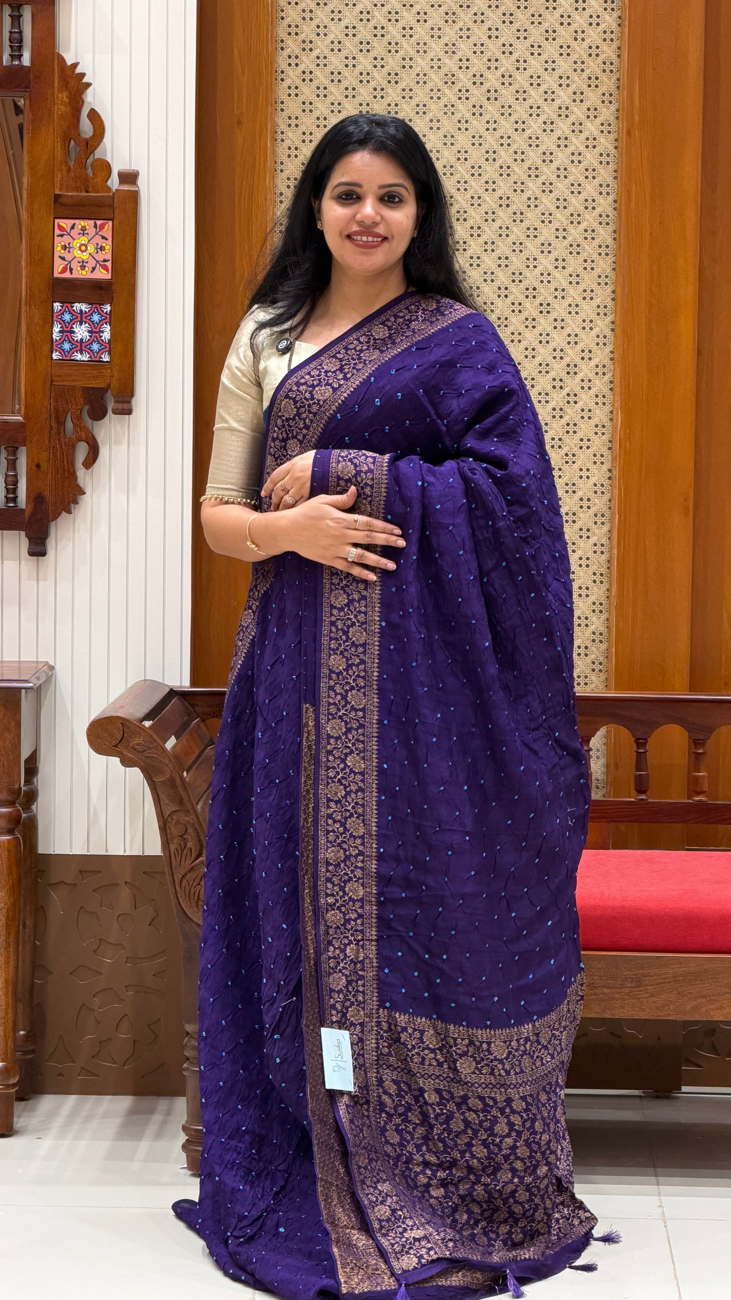 SUV4396-PURPLE(BROCADE BLOUSE)