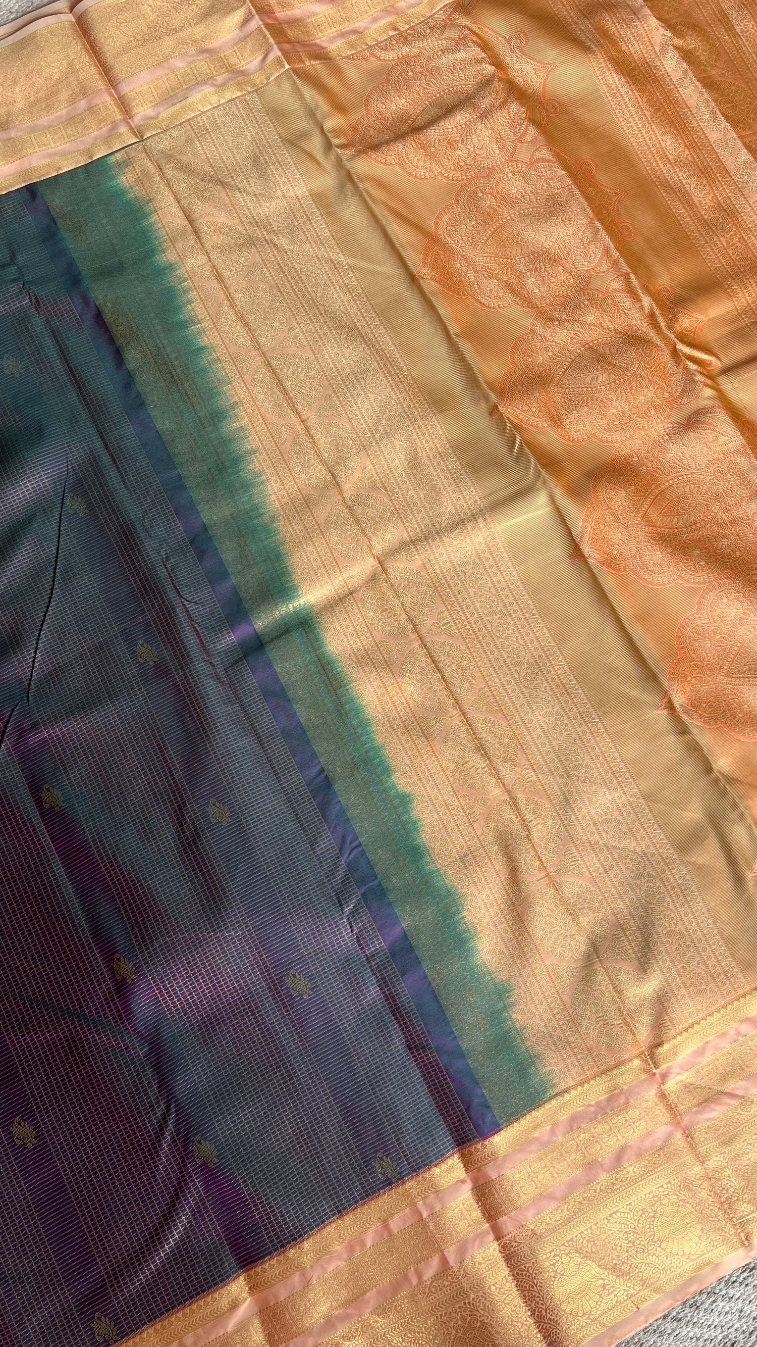 KANJIVARAM SILK SAREE SUV5615-NAVYBLUE