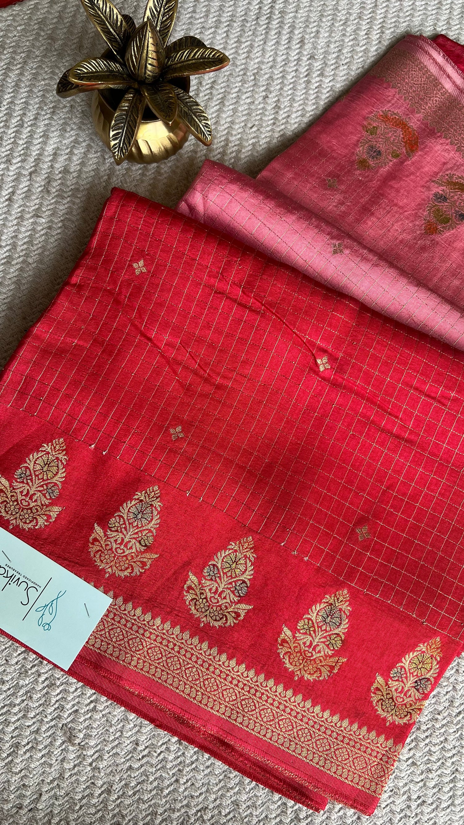 CREPE SILK SAREE SUV5288-PEACH