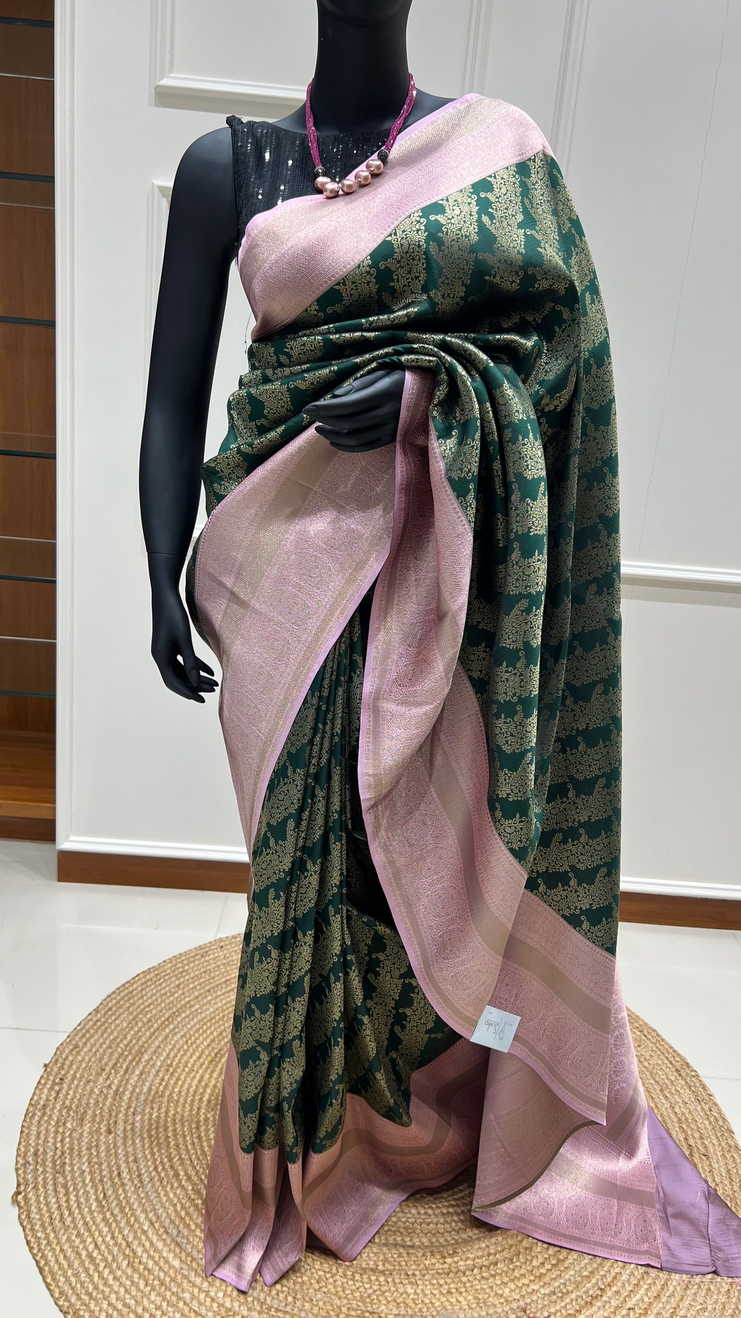 SUV4154-BOTTLEGREEN WITH BABYPINK