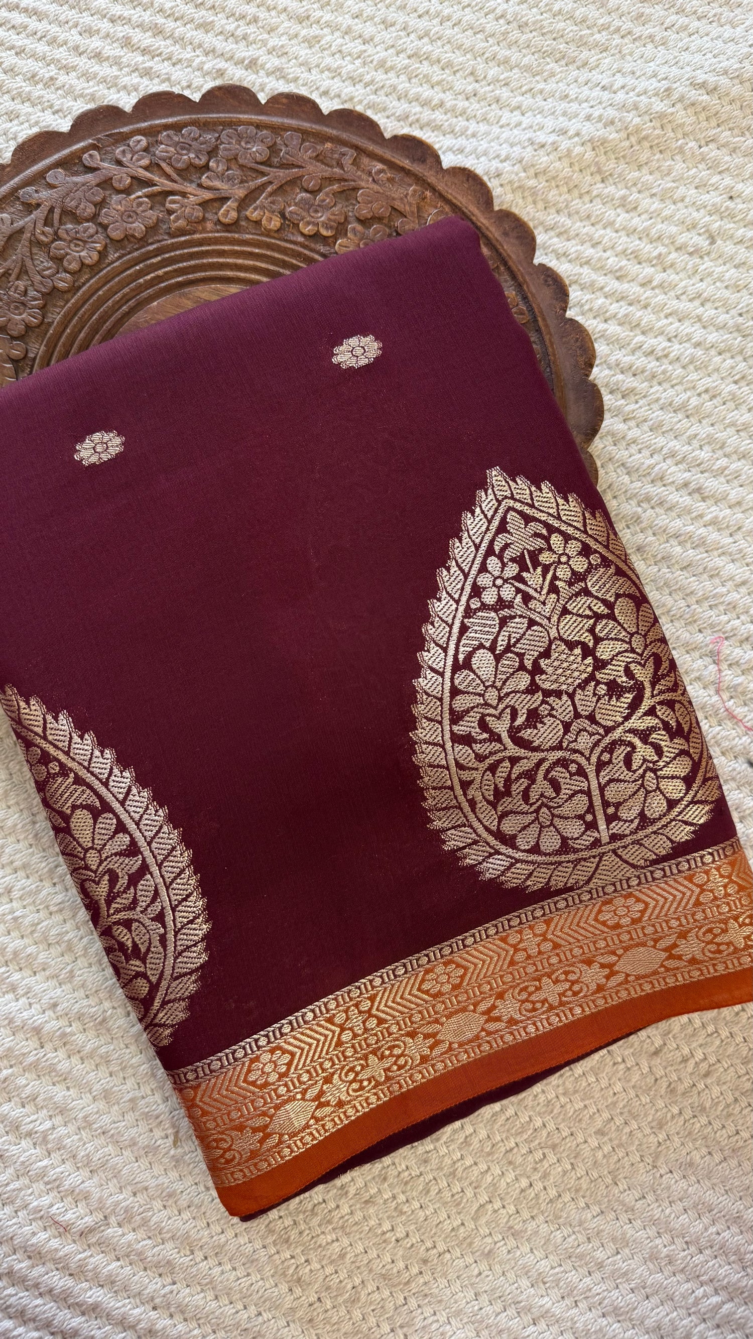 SUV4798-COFFEEBROWN WITH ORANGE