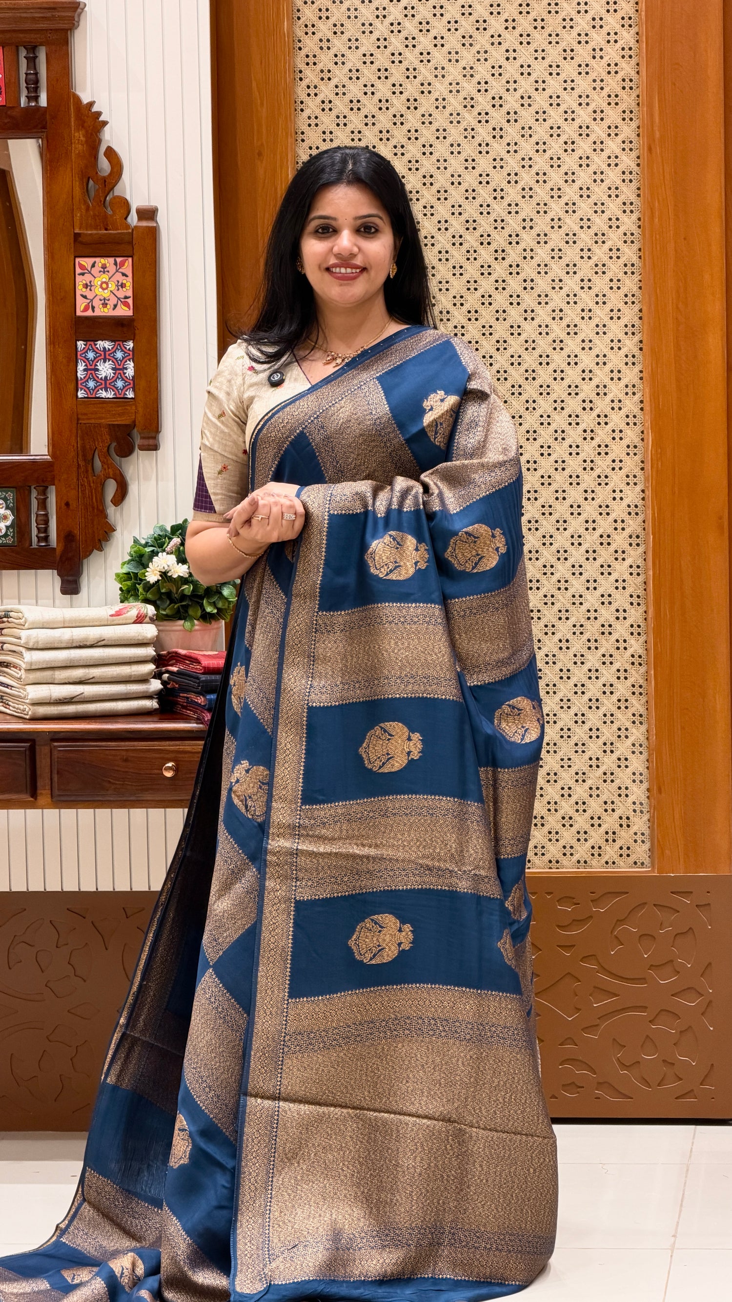 TUSSER GEORGETTE SUV4172-SAPPHIREBLUE