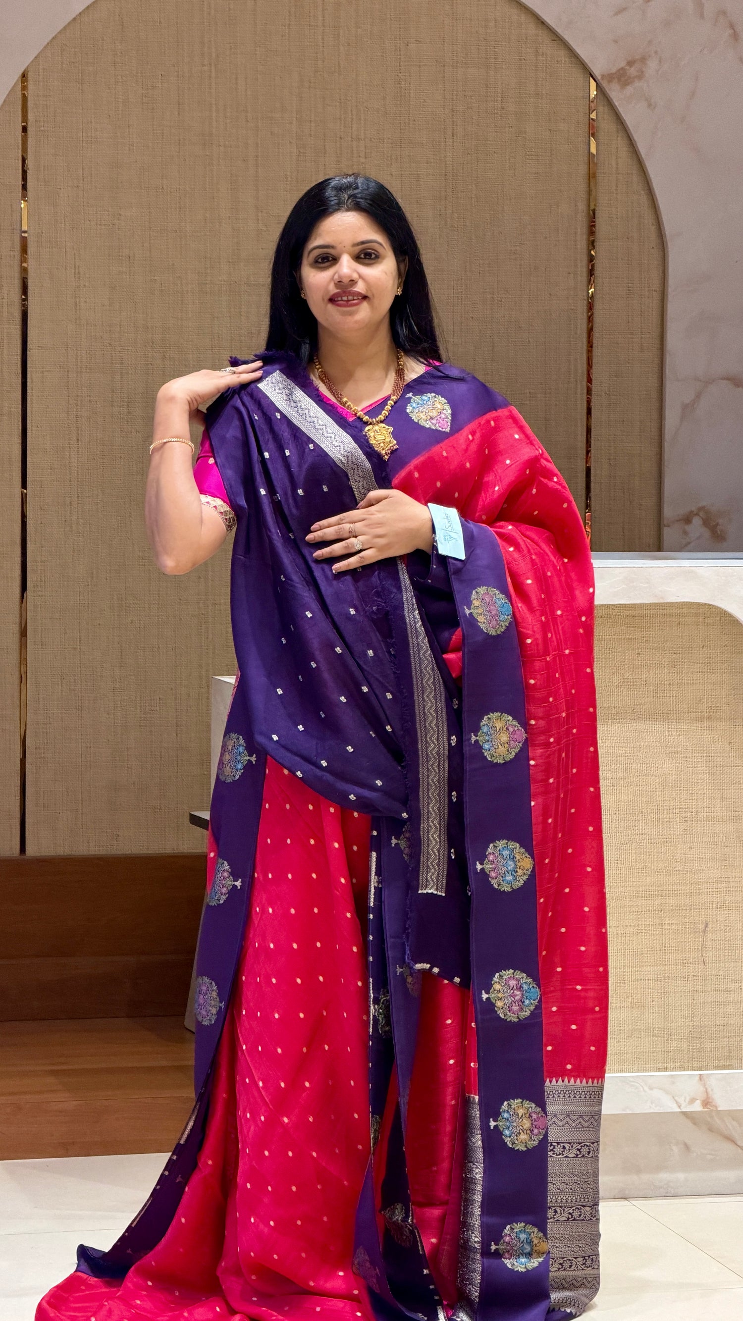 SUV2738-PINK TUSSER GEORGETTE 01