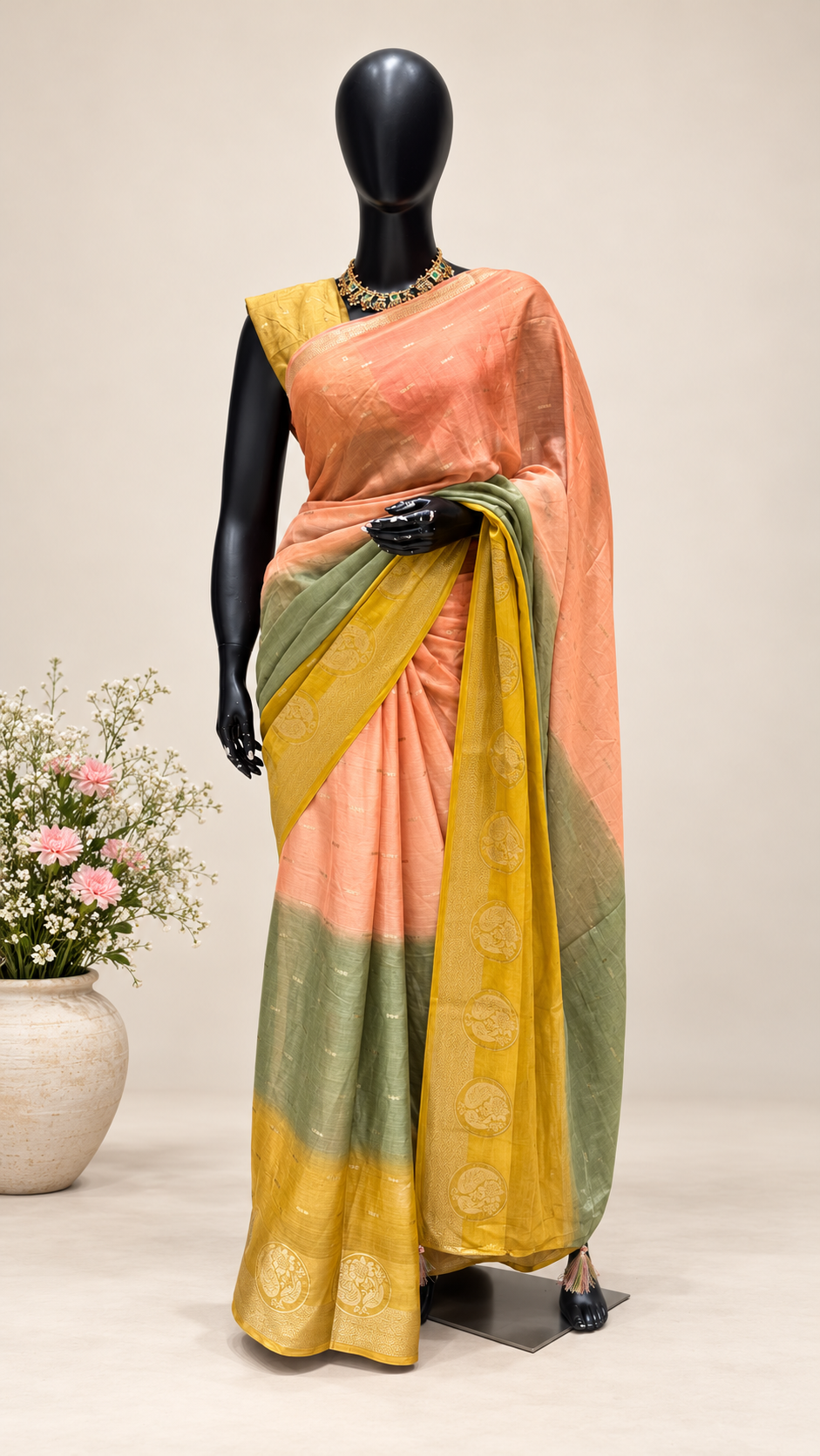 GEORGETTE SAREE SUV5939-MUSTARD