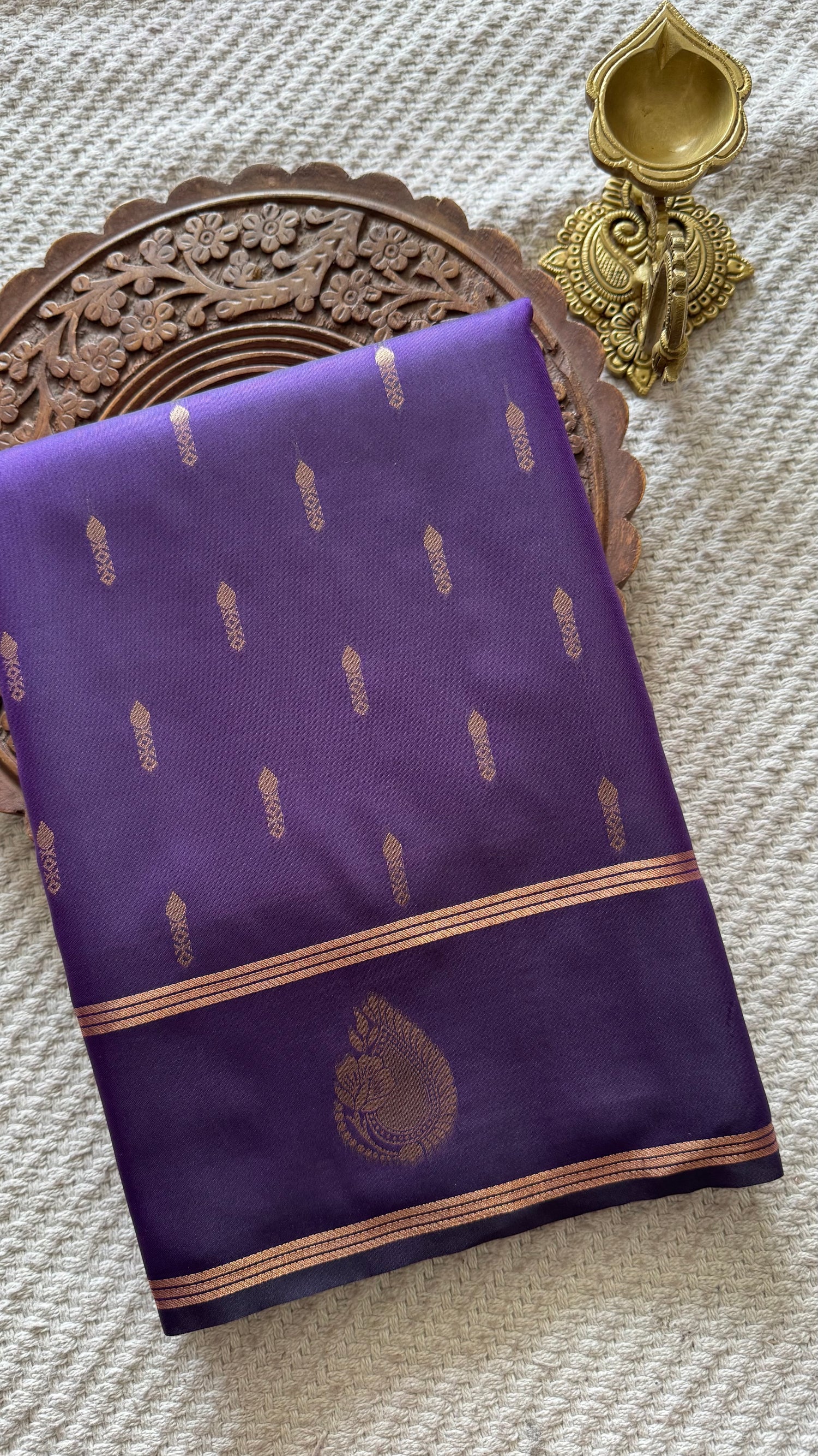 SEMI SILK SAREE SUV5650-PURPLE
