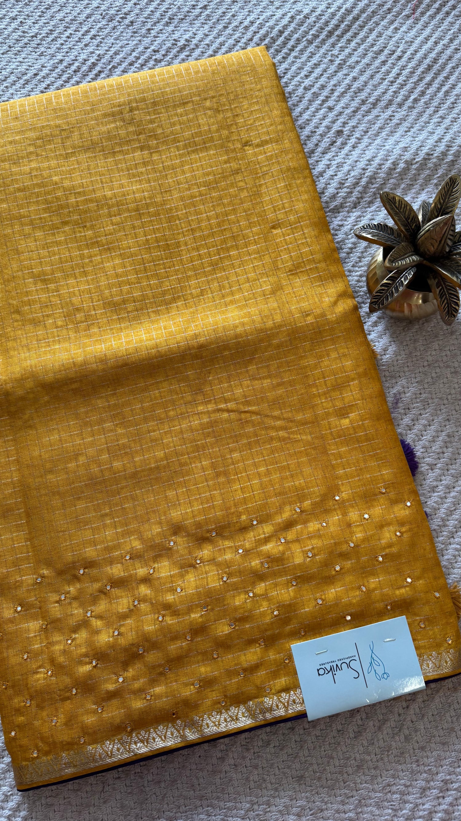 TUSSER SAREE SUV5424-YELLOW