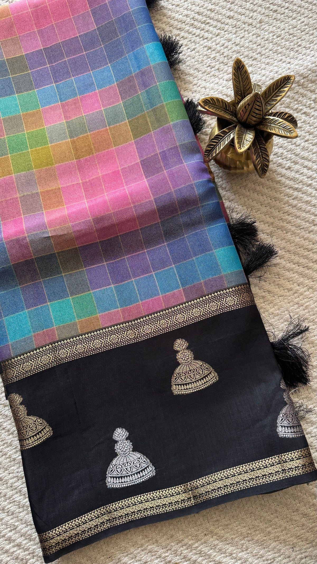 CHECKS SAREE SUV5886-MULTI-1