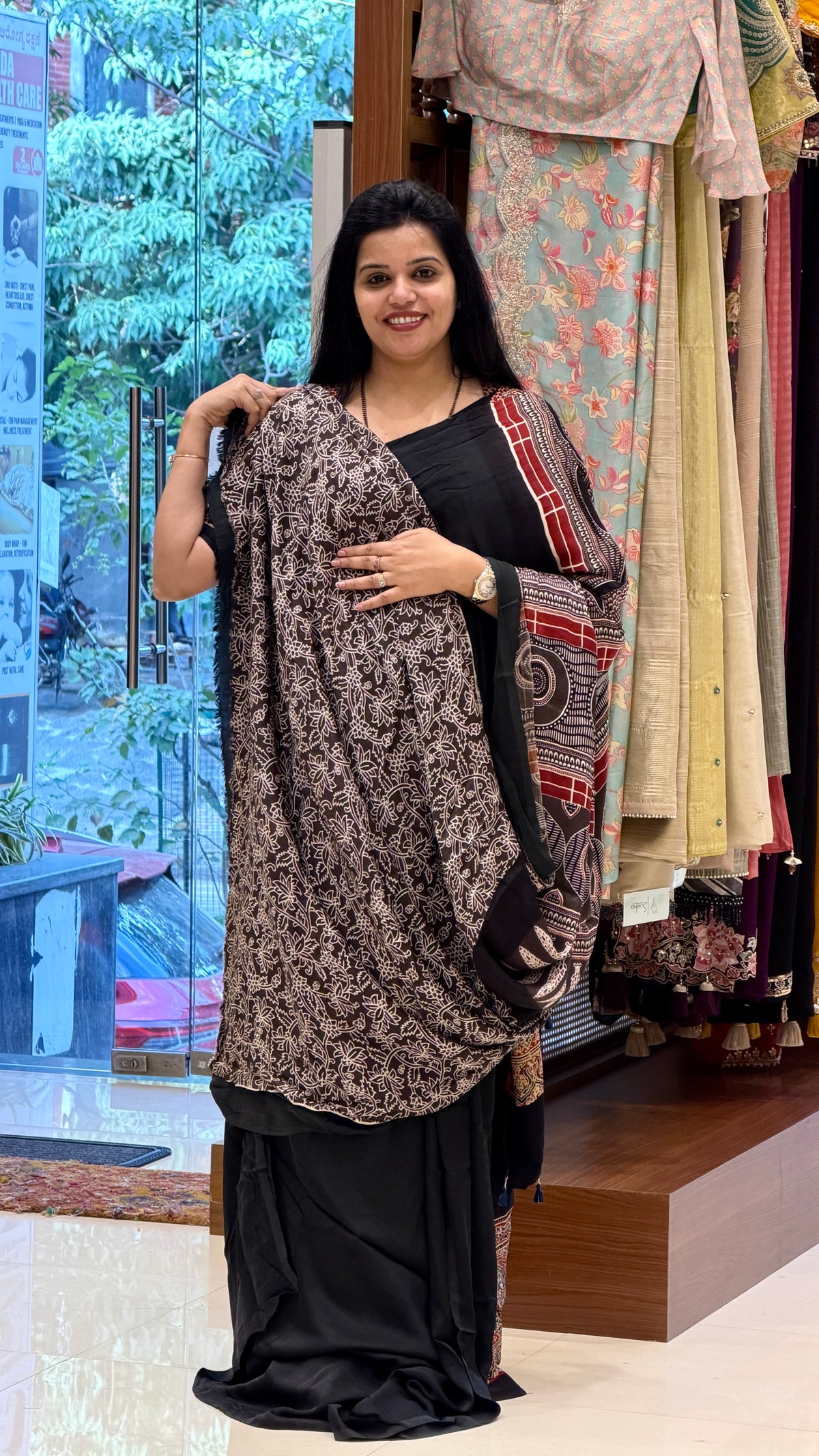 PURE MODAL SILK SUV4841-BLACK