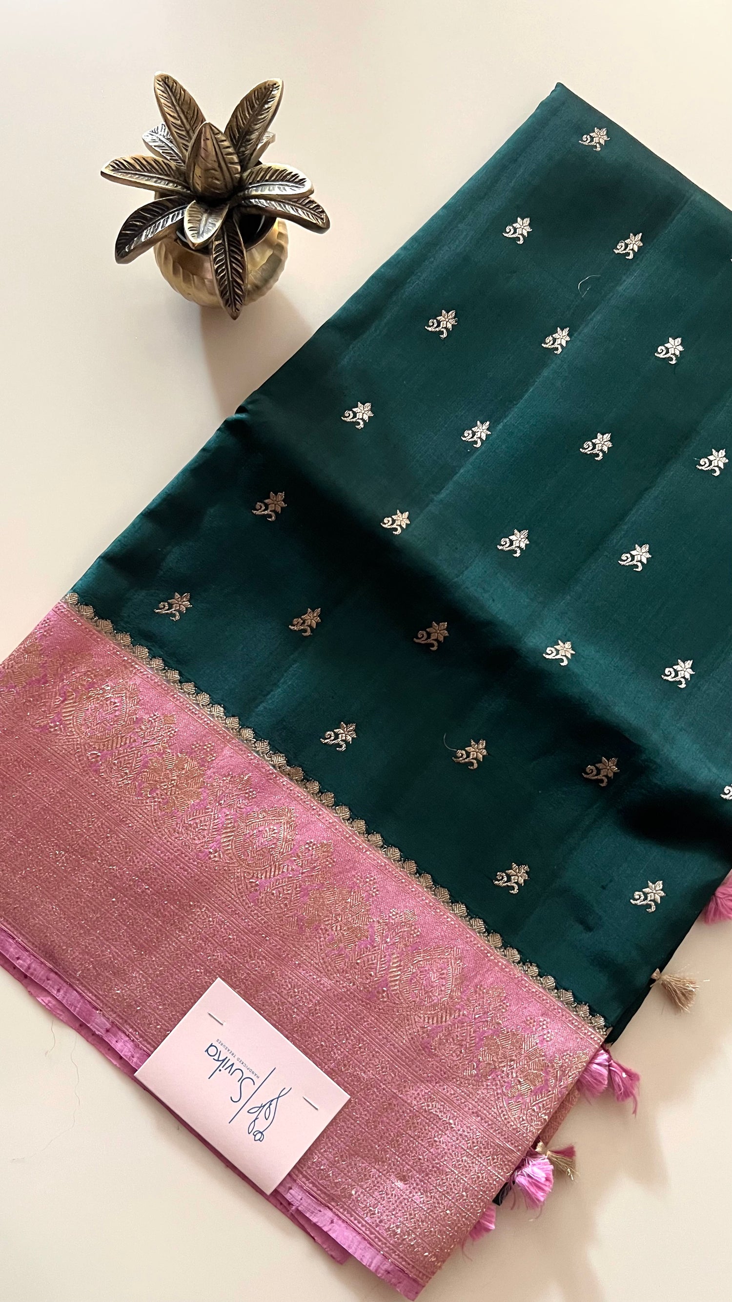 PURE BANARASI K SILK PGM451-BOTTLEGREEN