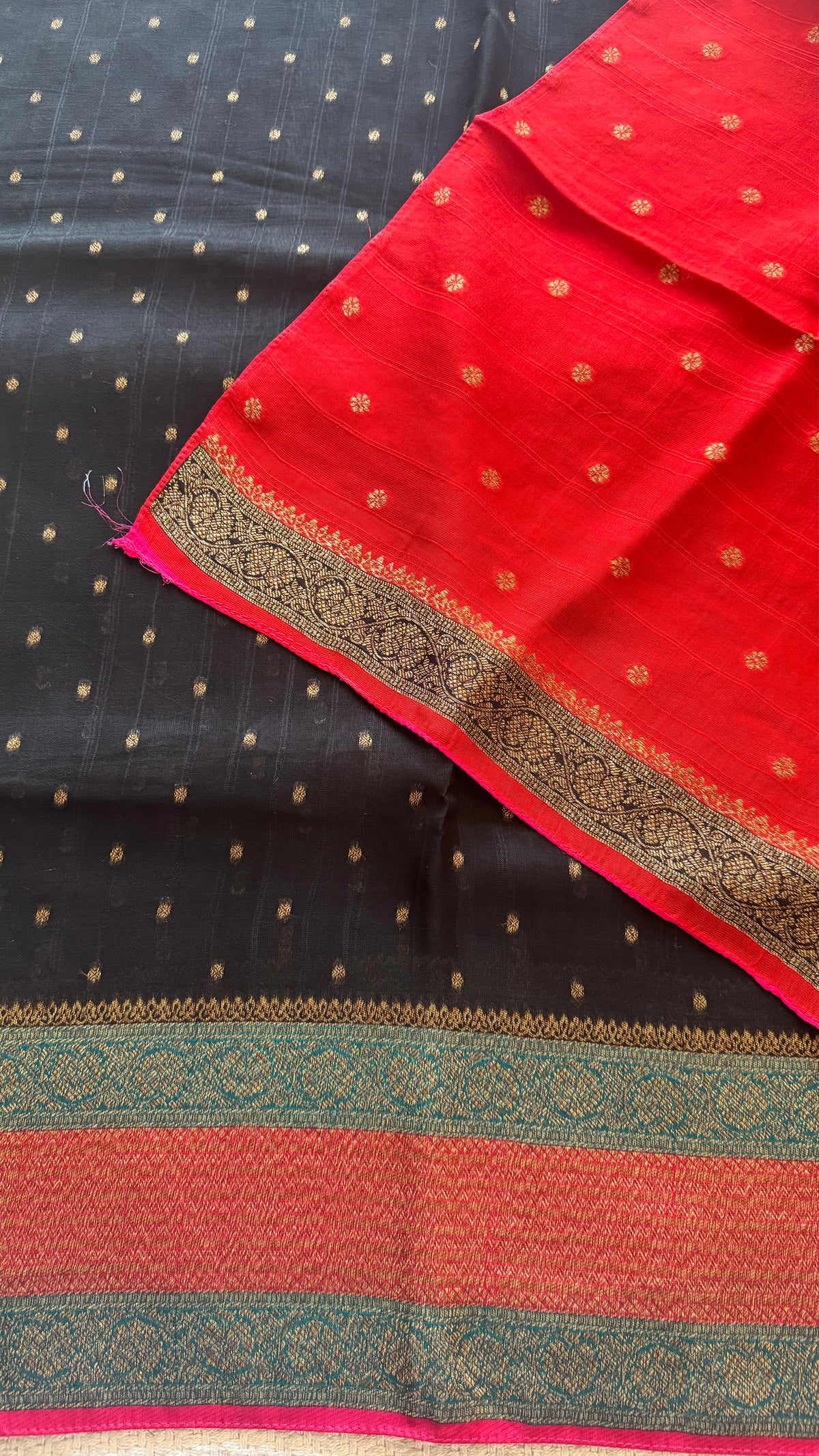 BANARASI DUPION SILK SUV5723-BLACK