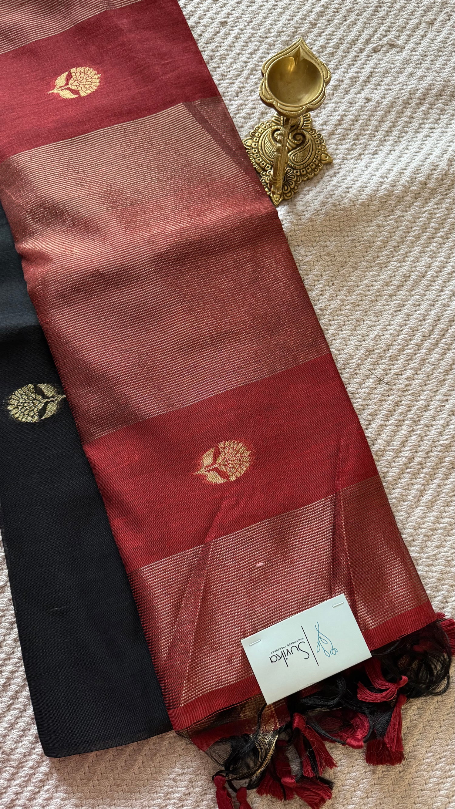 TUSSER SILK SAREE SUV5471-RED