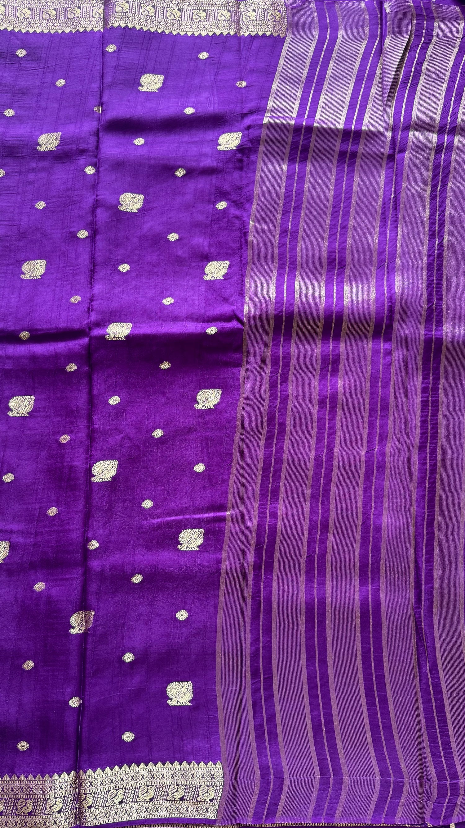 SEMI MYSORE CREPE SILK SAREE SUV5469-PURPLE