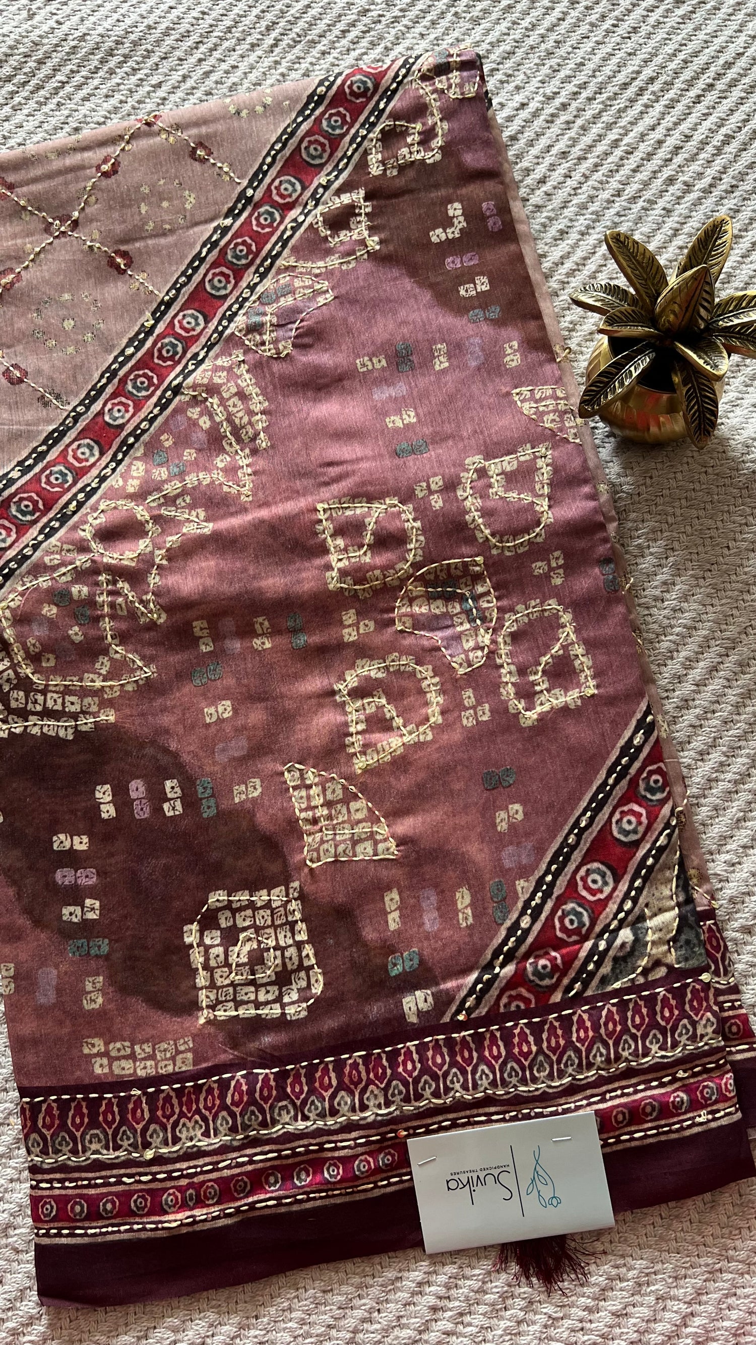 TUSSER COTTON SUV4962-WINE
