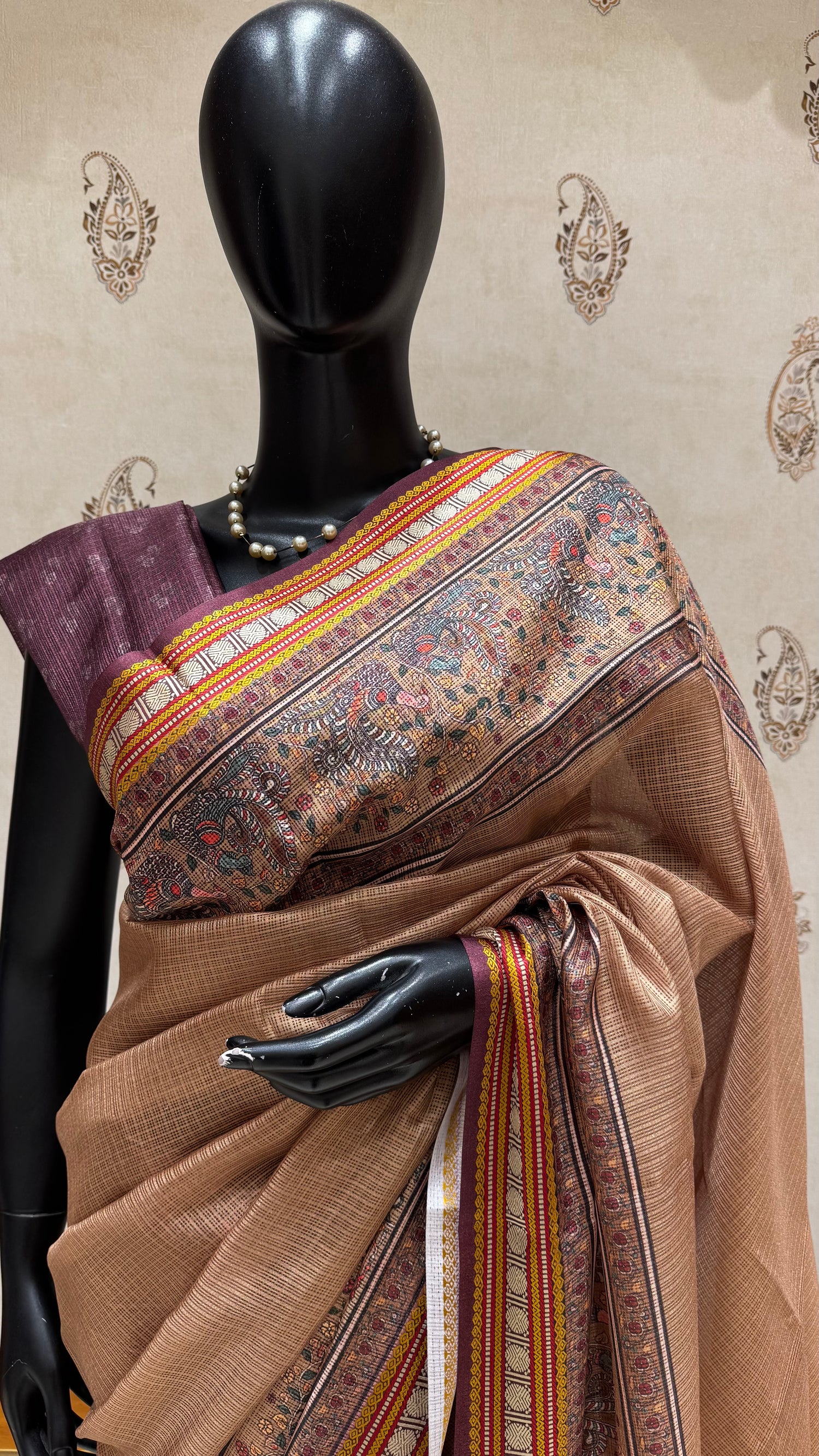 KOTA SILK SAREE SUV5542-METHI
