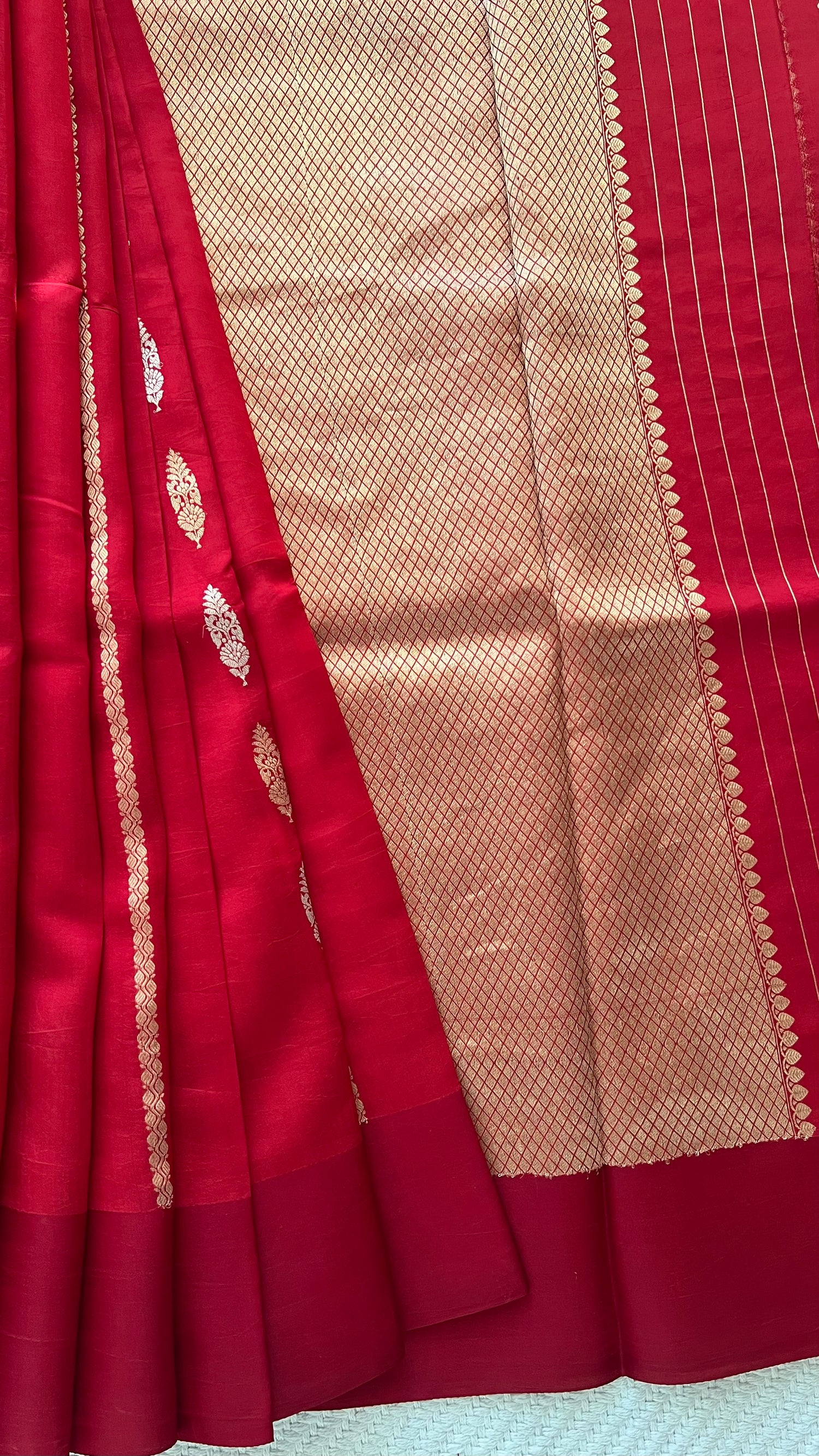 PSUV244-RED PURE MANGO SILK SAREE