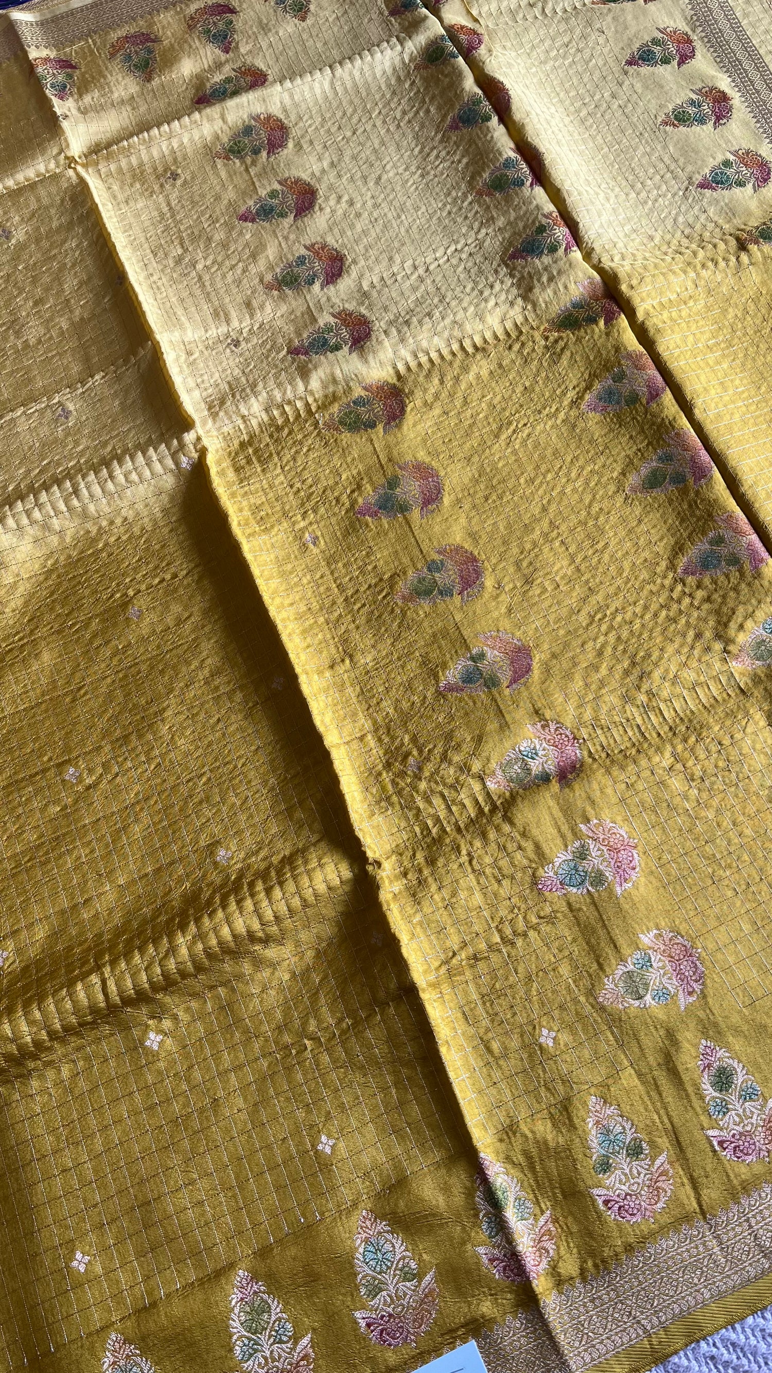 CREPE SILK SAREE SUV5288-YELLOW