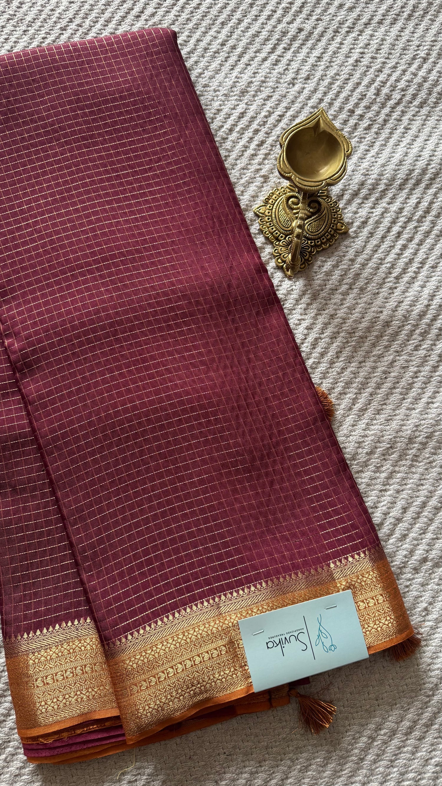 CREPE SILK SAREE SUV5477-WINE