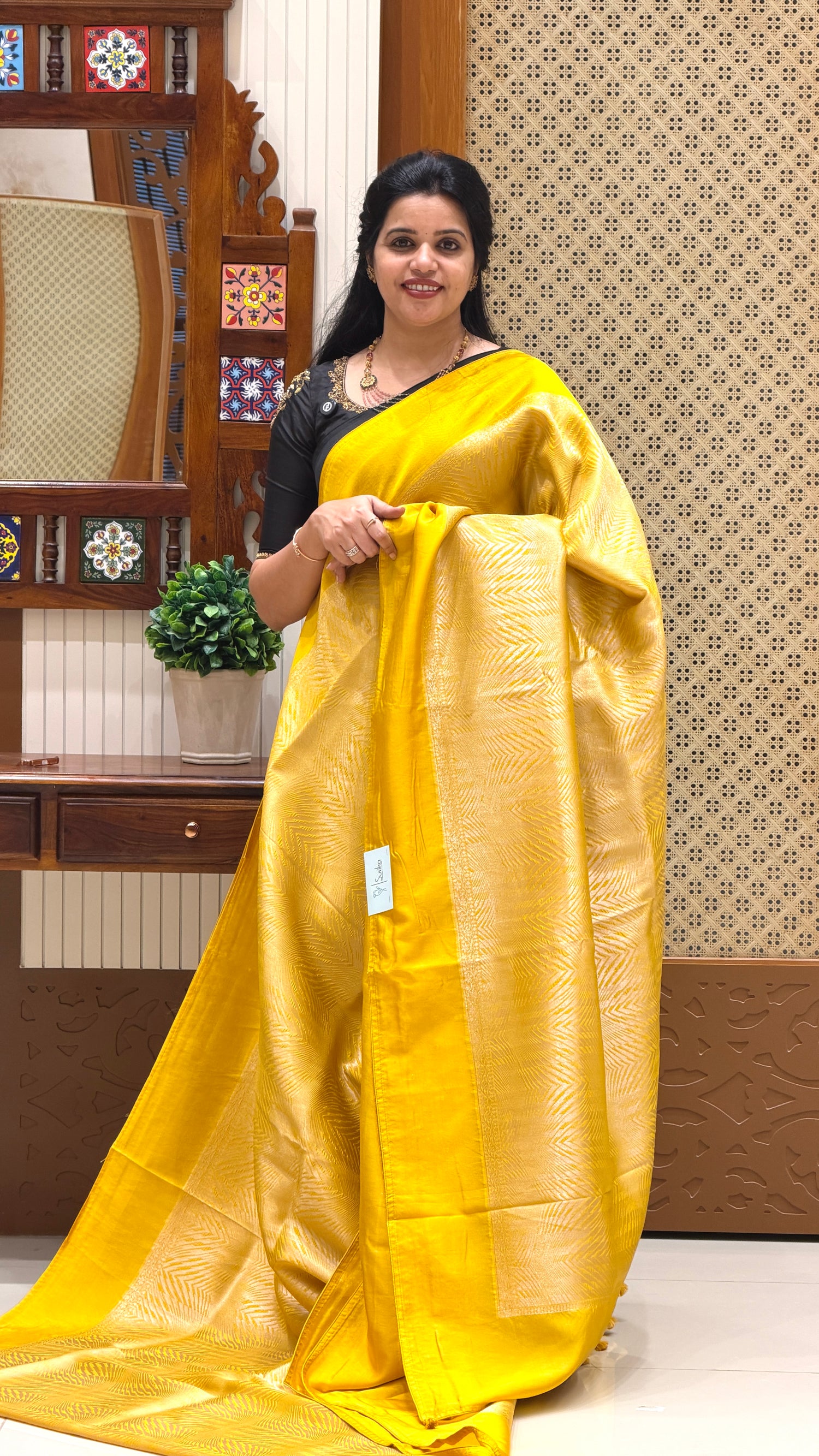 KOSA SILK SAREE SUV5384-YELLOW