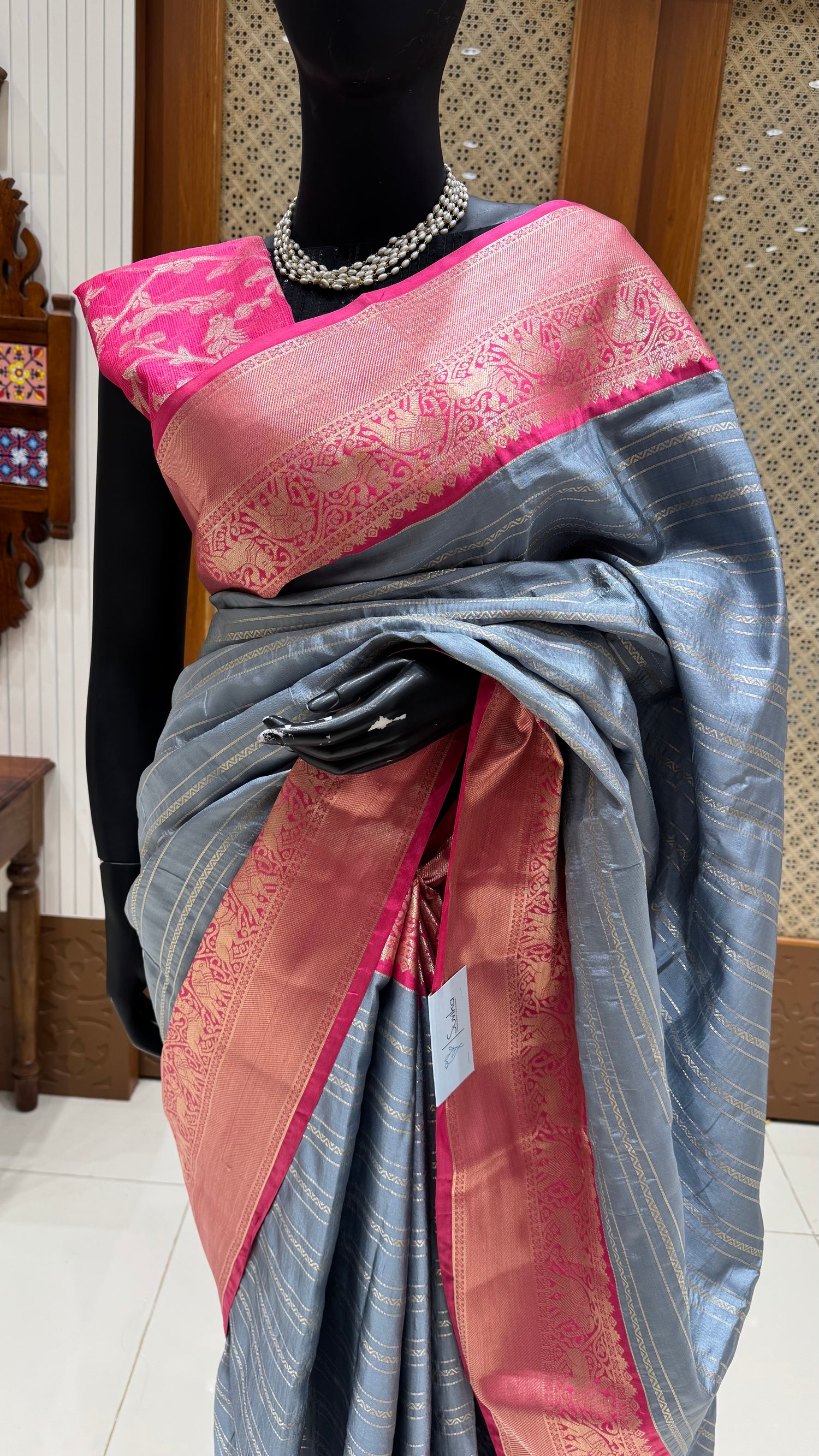 SEMI SOFTSILK SAREE SUV5664-GREY