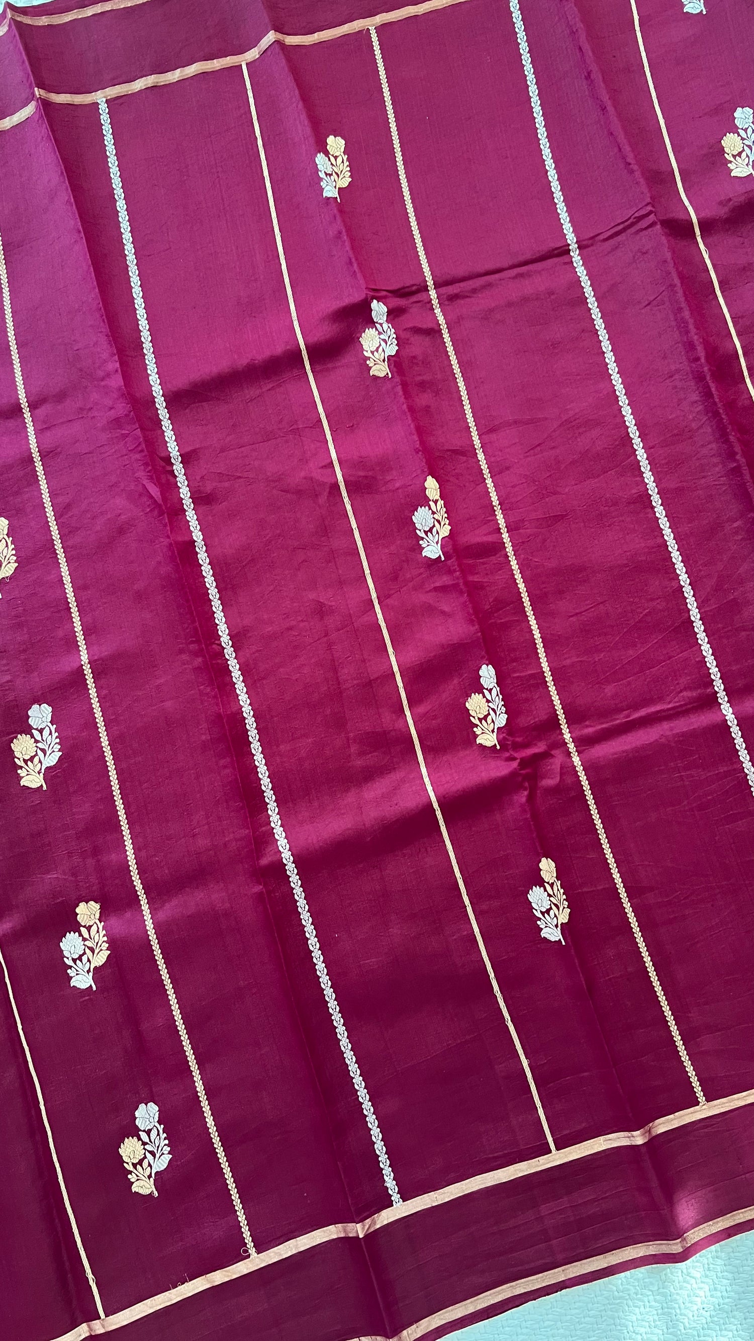 PSUV243-WINE PURE MANGO SILK SAREE