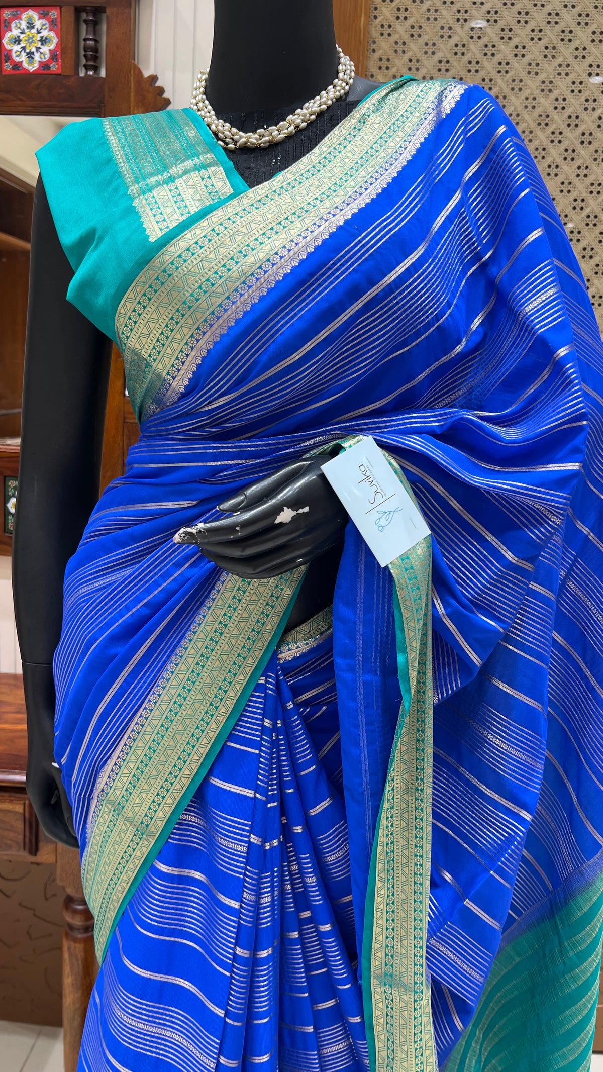 MYSORE CREPE SUV2131 -NAVBLUE WITH RAMABLUE