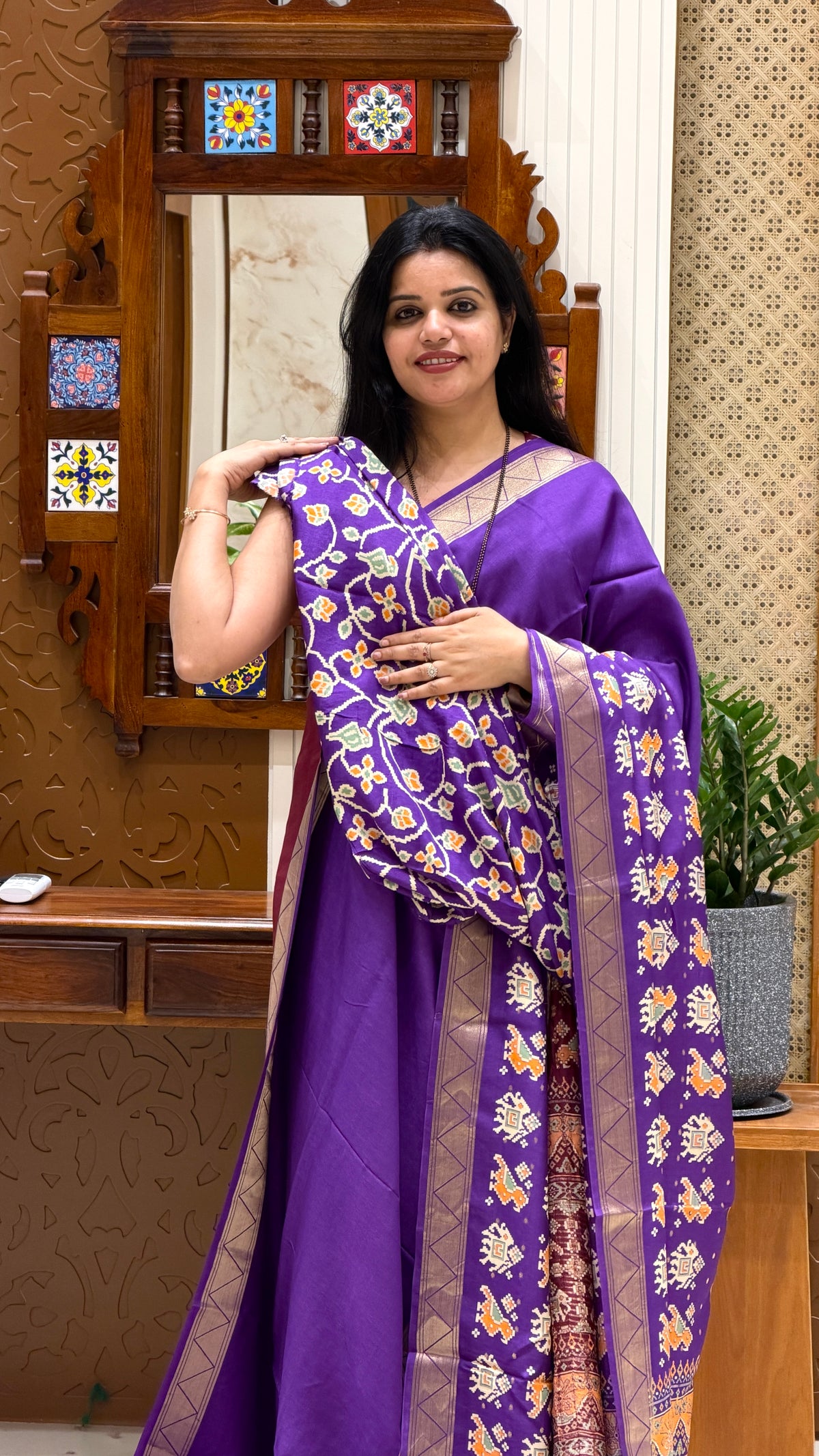 PRINTED CREPE SUV5779-PURPLE