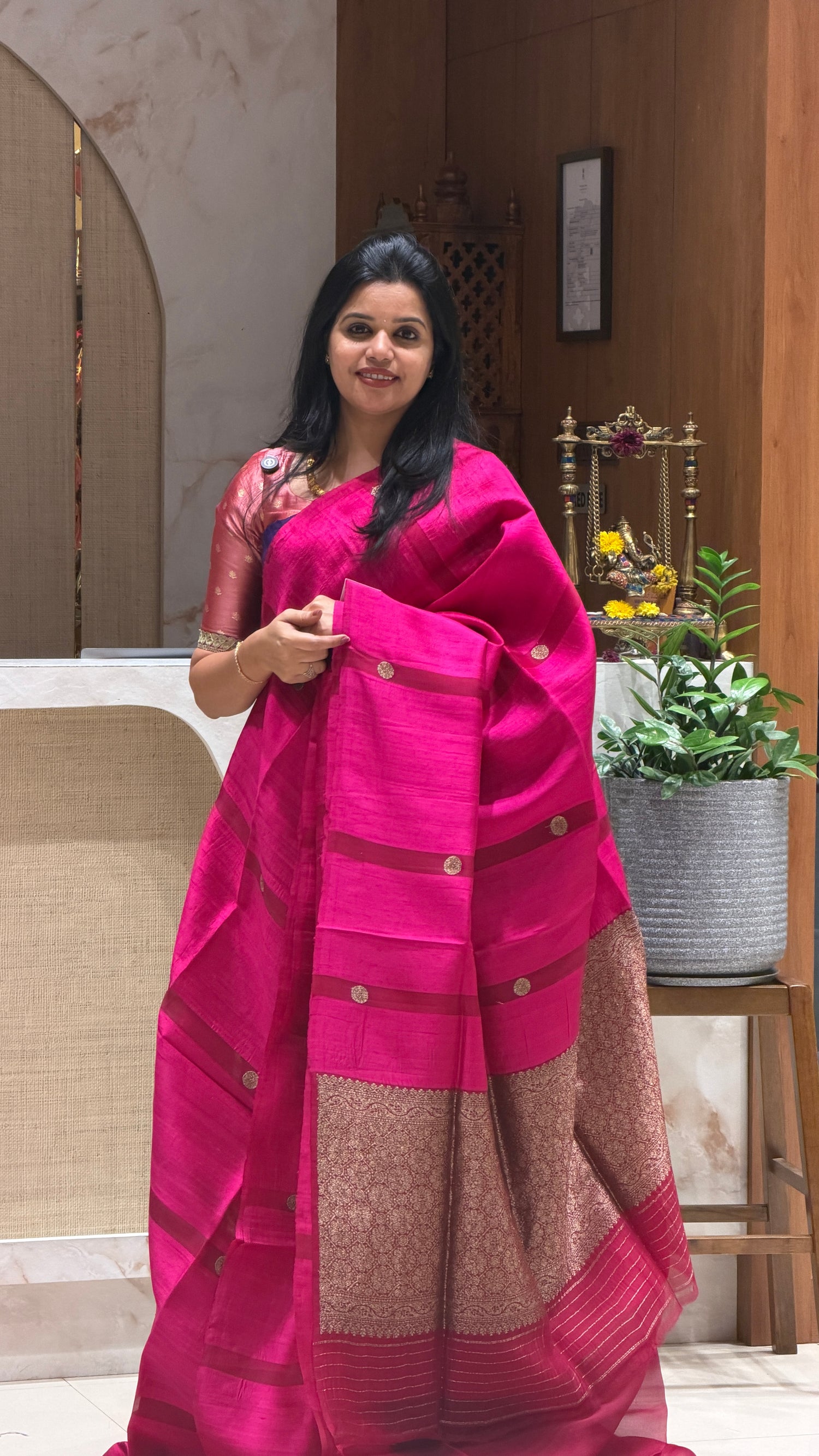SUV3075 - PINK PURE DUPION SILK